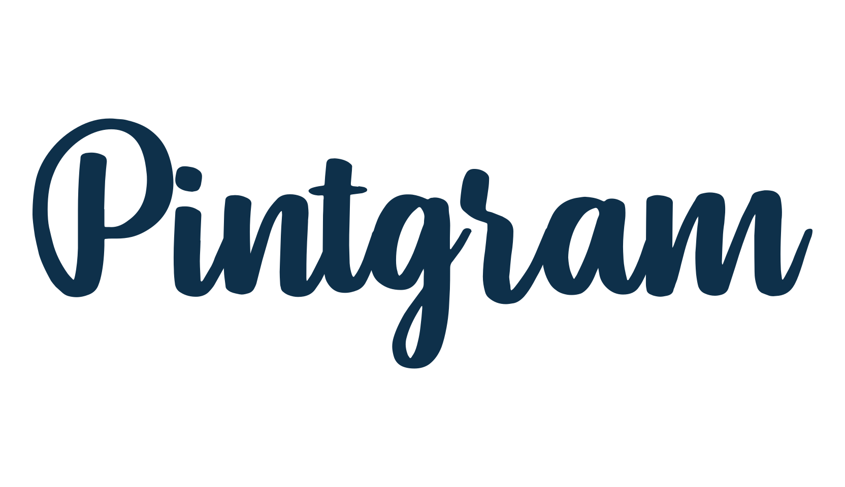 Pintgram, script handwritten fancy decorative calligraphy font preview