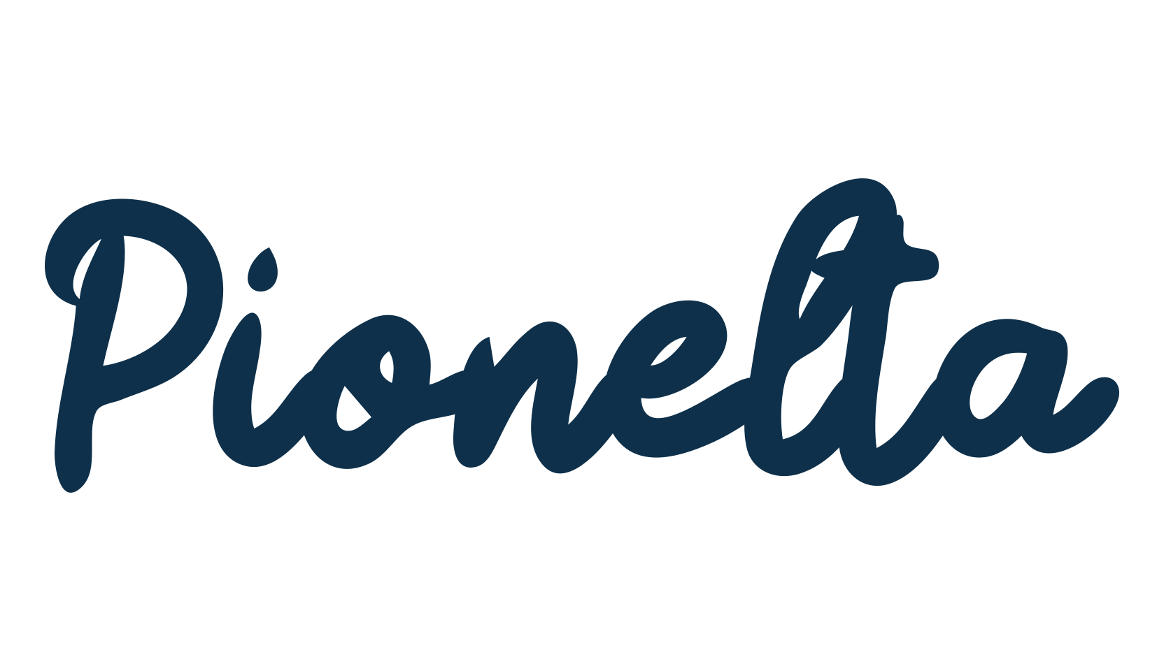 Pionelta, handwriting font preview