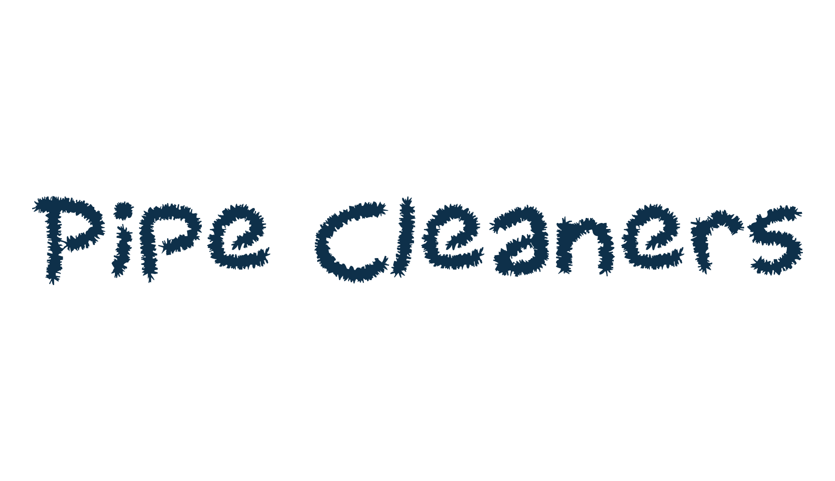 Pipe Cleaners, fancy decorative font preview