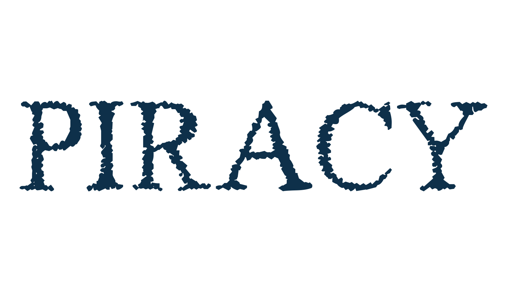 Piracy, fancy eroded decorative font preview