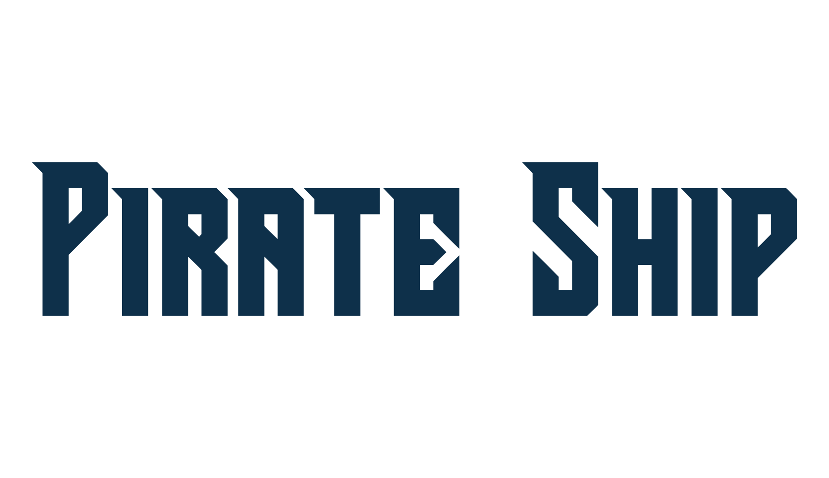 Pirate Ship, fancy various techno sci-fi font preview