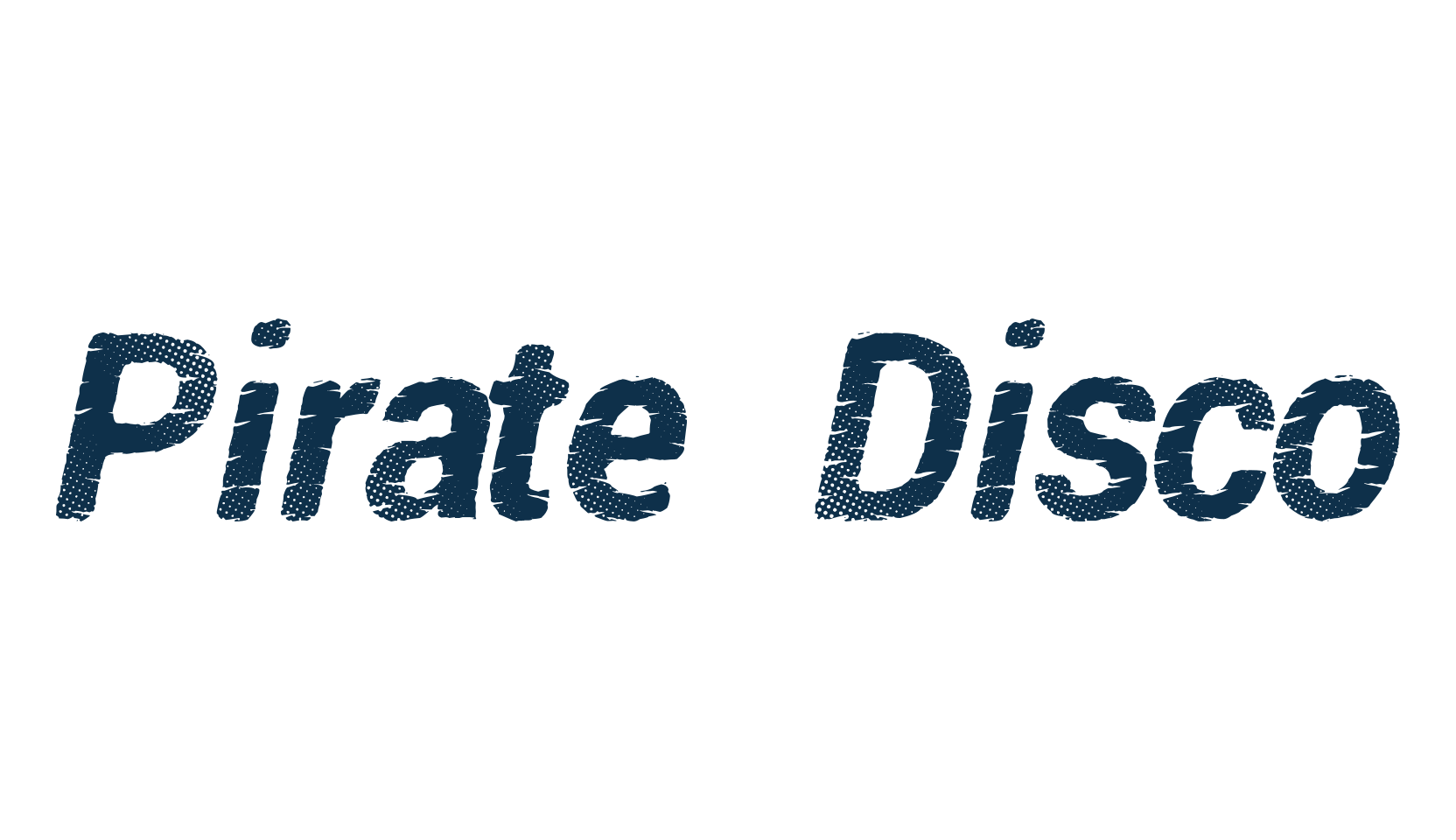 Pirate Disco, eroded font preview
