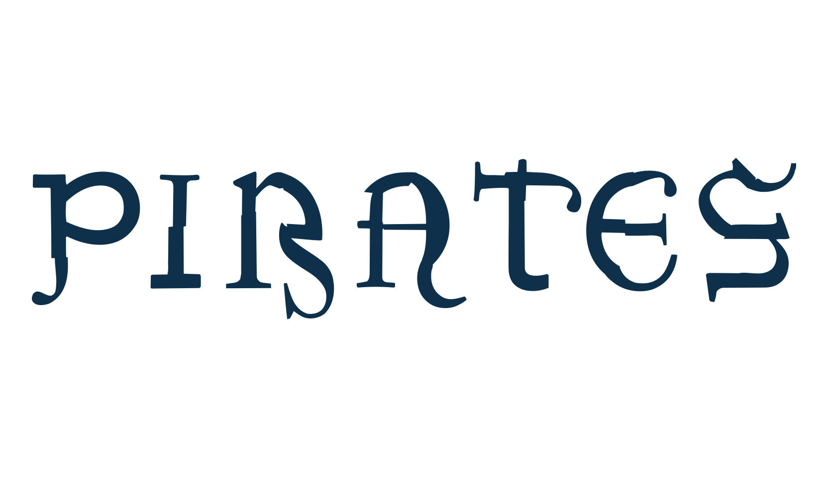 Pirates, fancy distorted decorative font preview