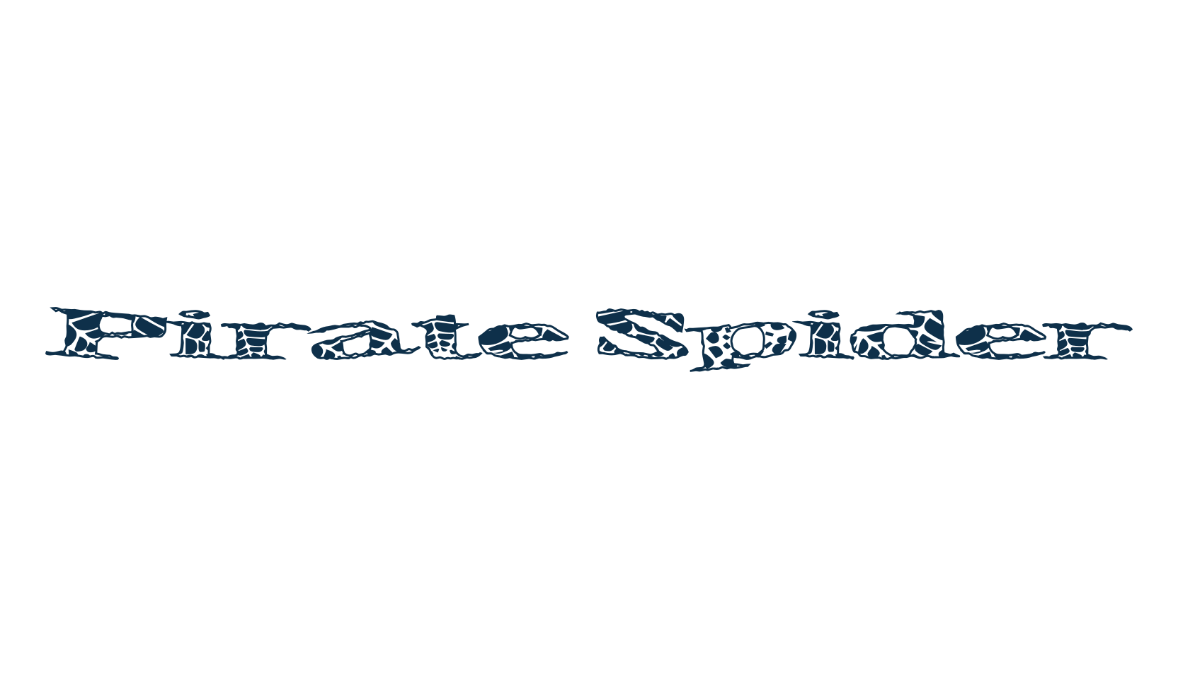 Pirate Spider, holiday halloween fancy decorative horror font preview