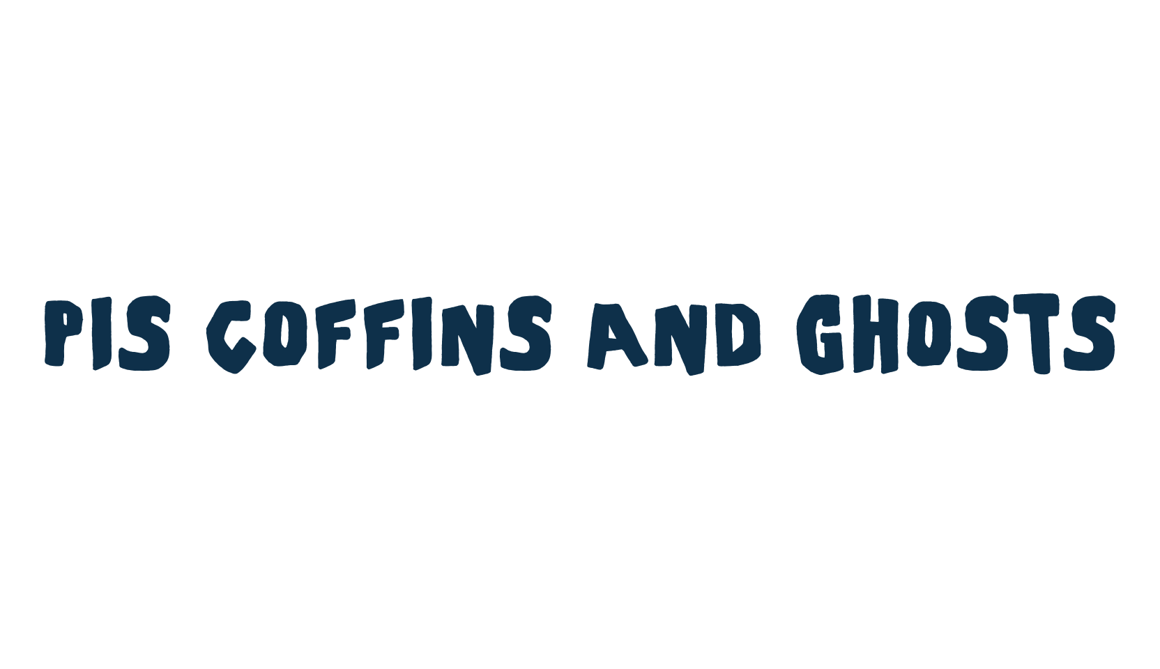 PiS Coffins and Ghosts, fancy cartoon decorative font preview