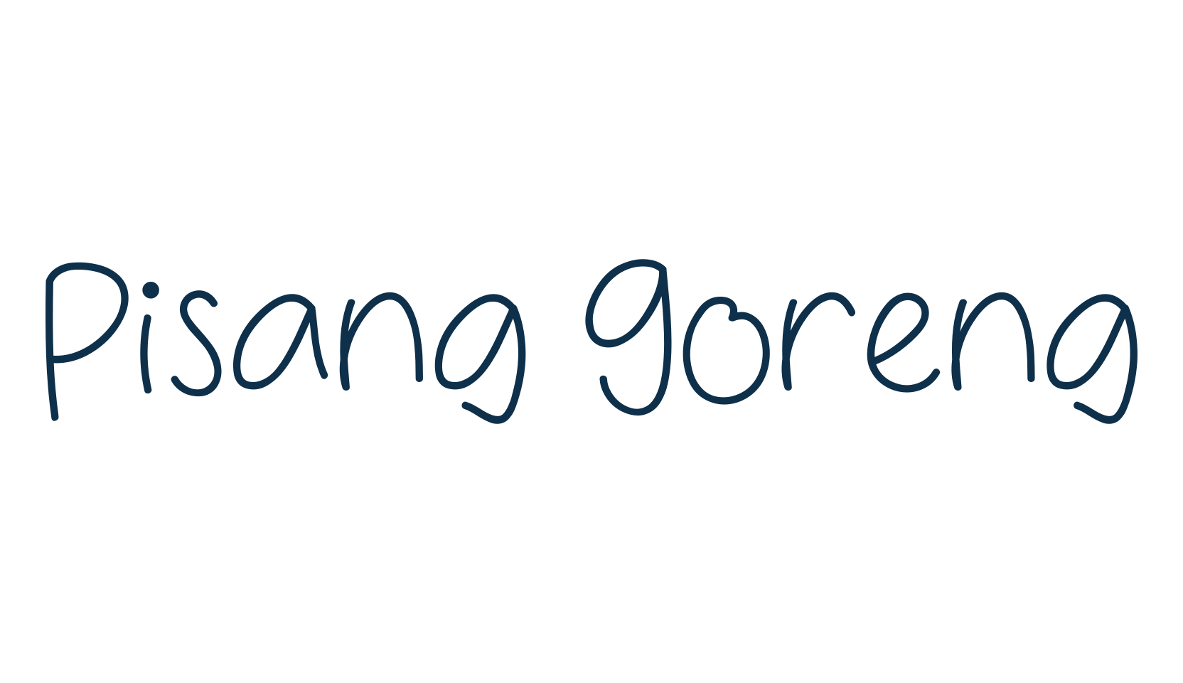 Pisang Goreng, handwriting font preview