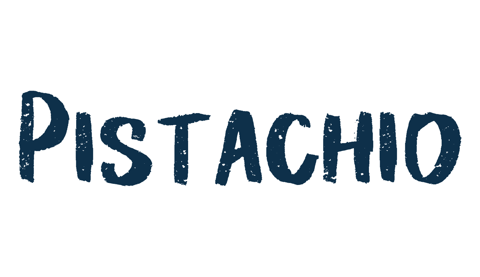 Pistachio, brush font preview