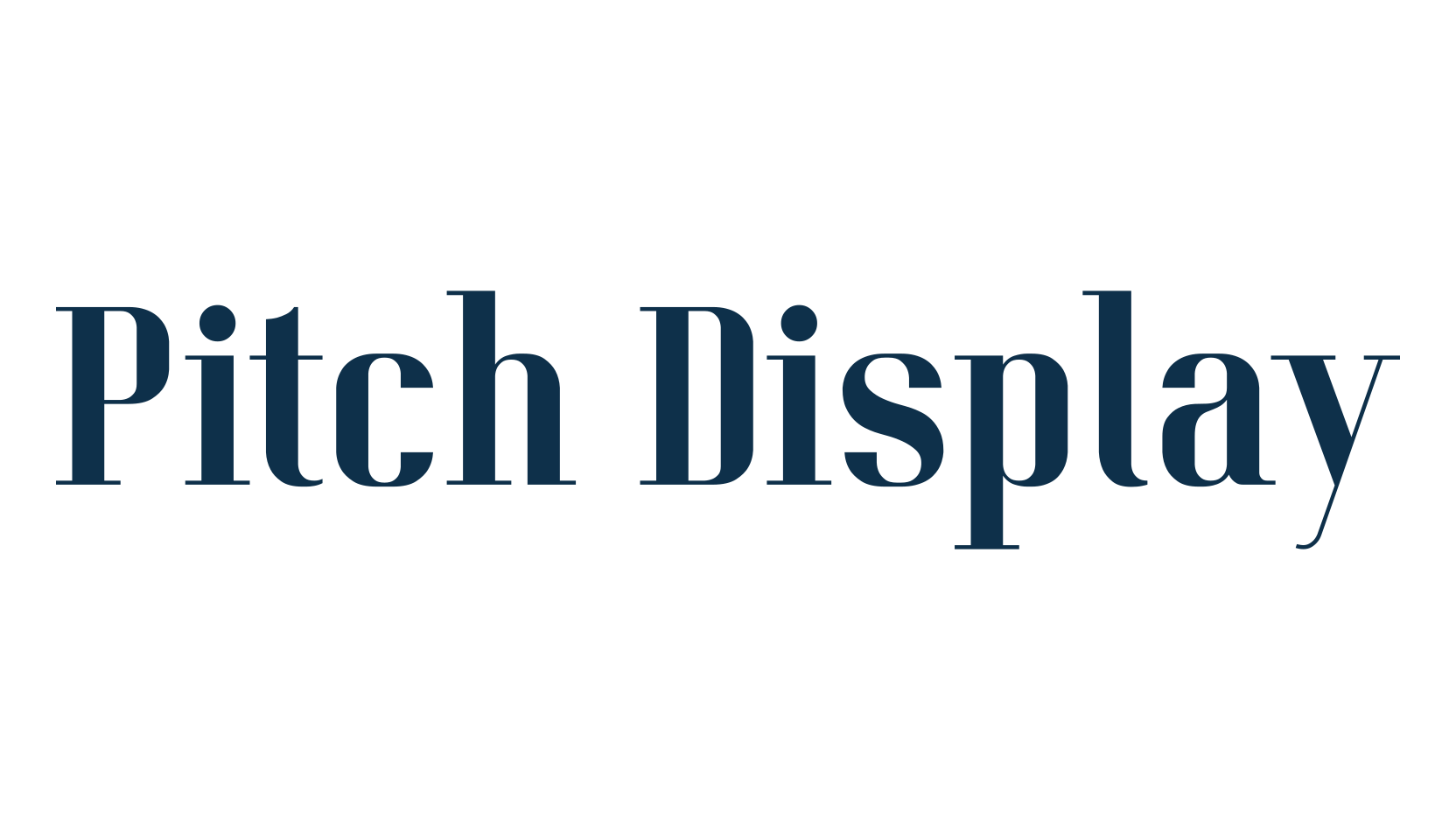 Pitch Display, basic serif font preview