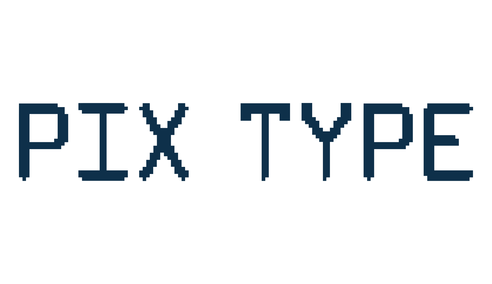 Pix Type, techno lcd sci-fi font preview