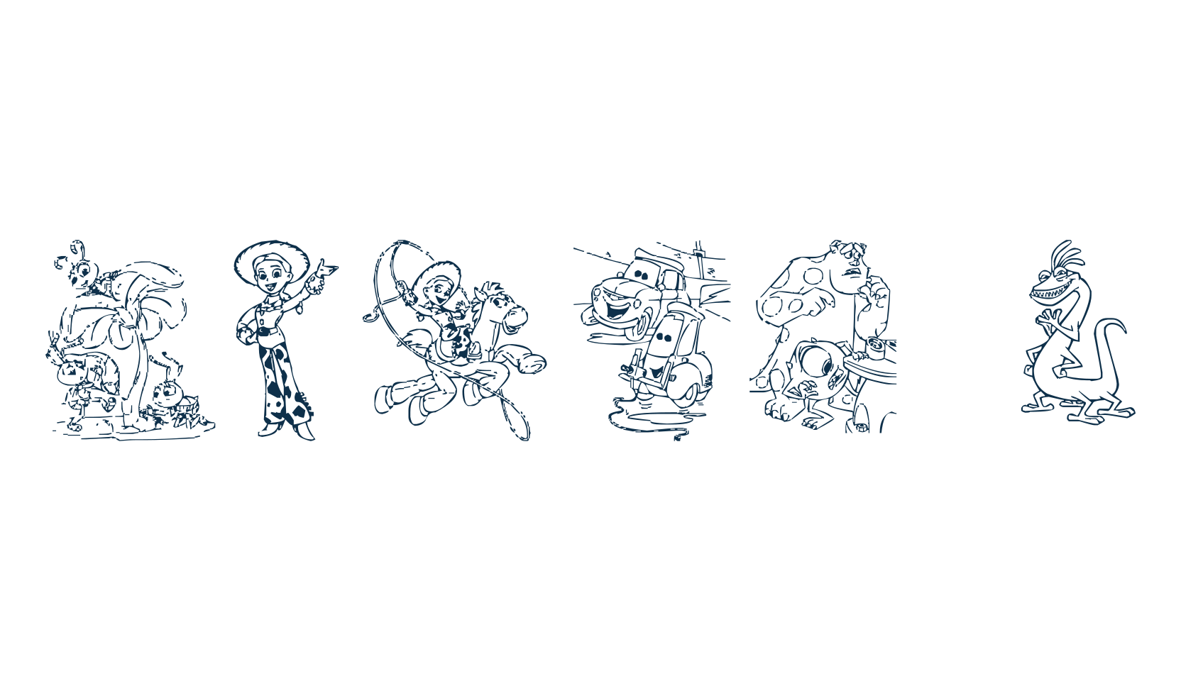 Pixar 1, fancy decorative font preview
