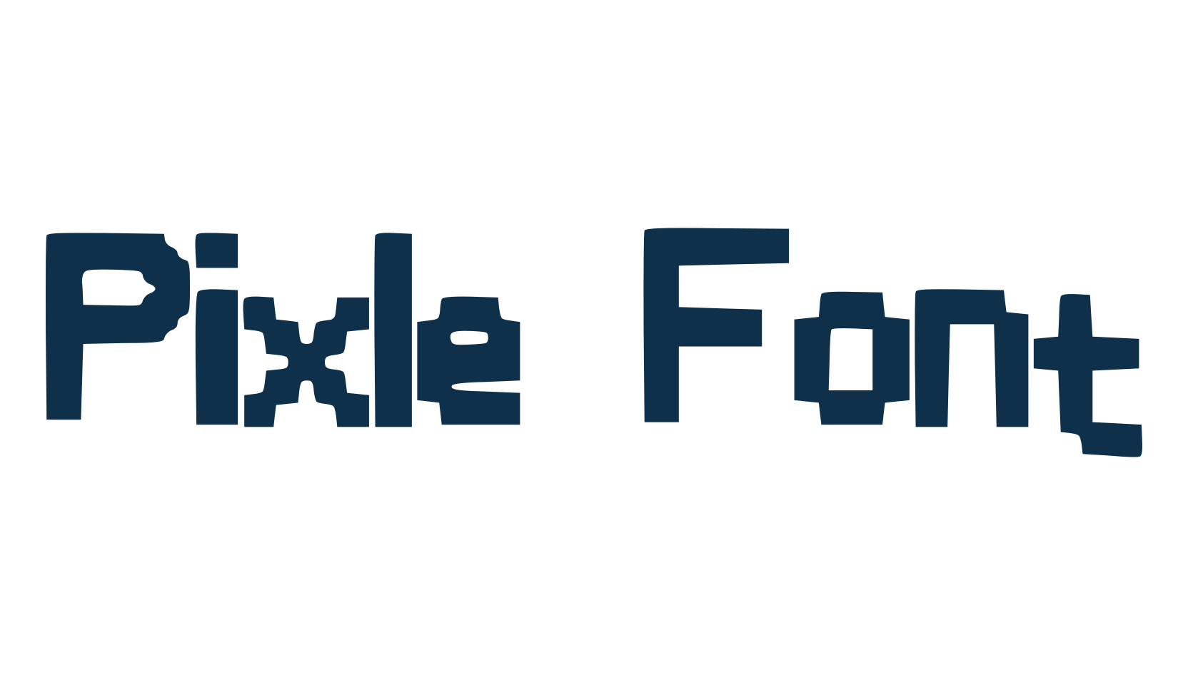 Pixle Font, fancy various techno sci-fi font preview
