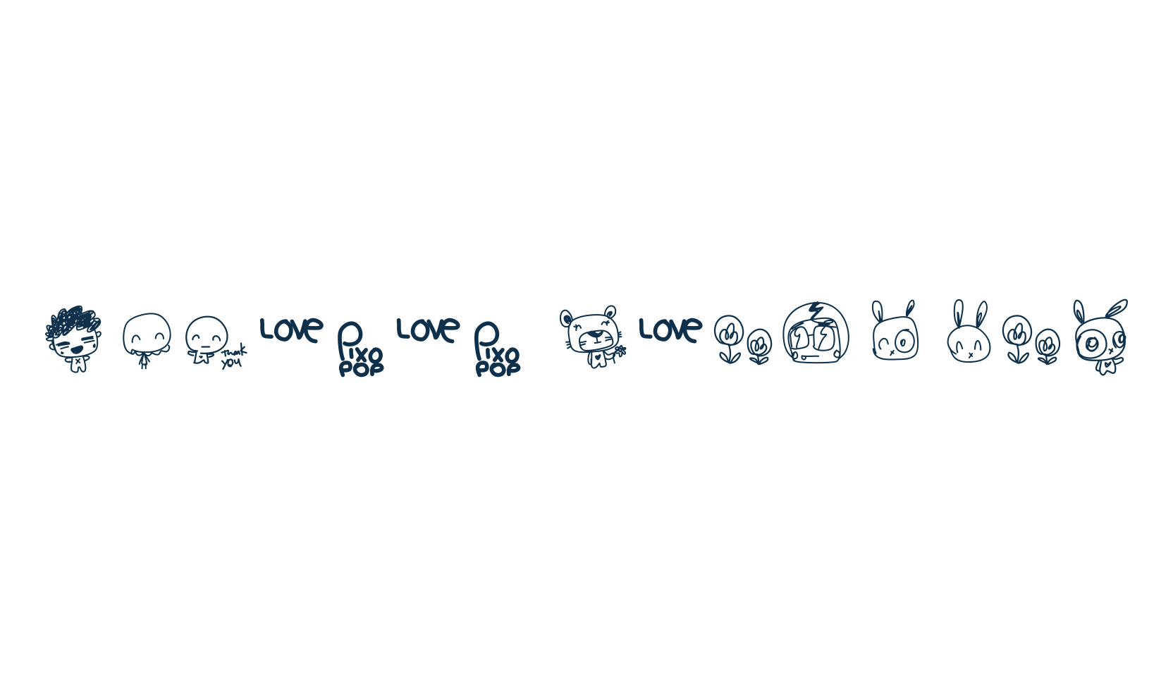 Pixopop Roughcut, fancy decorative font preview