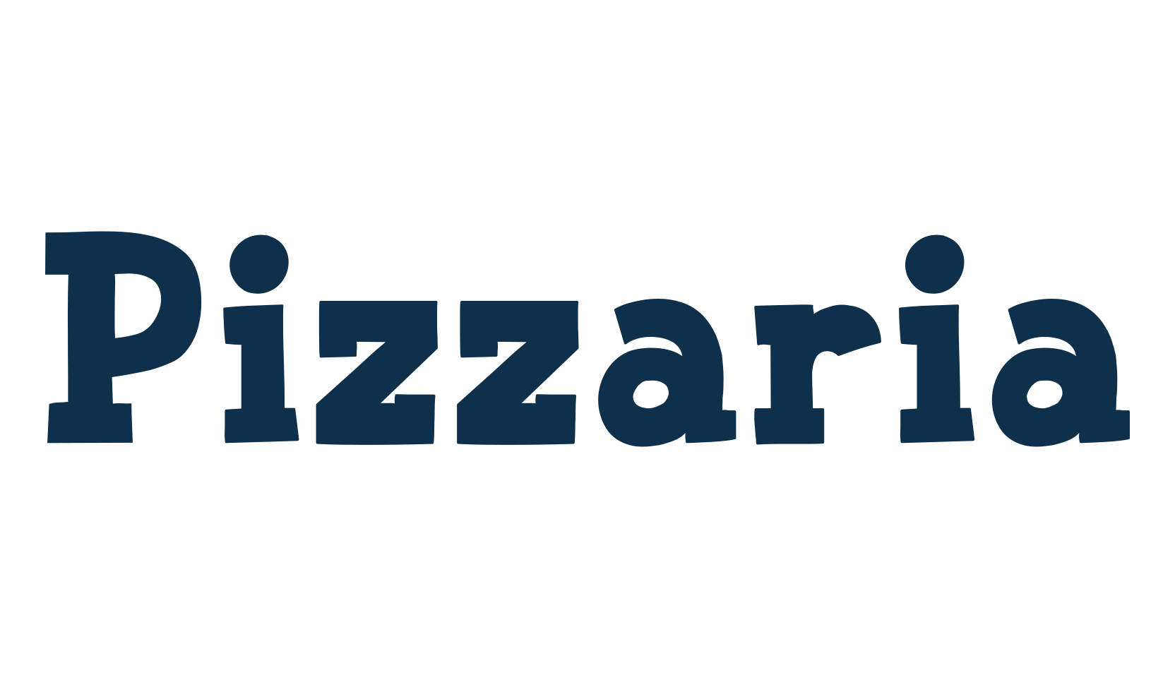 Pizzaria, cartoon font preview