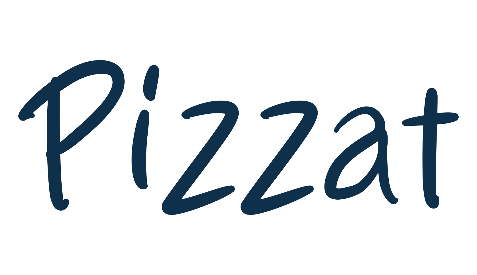 Pizzat, handwriting font preview