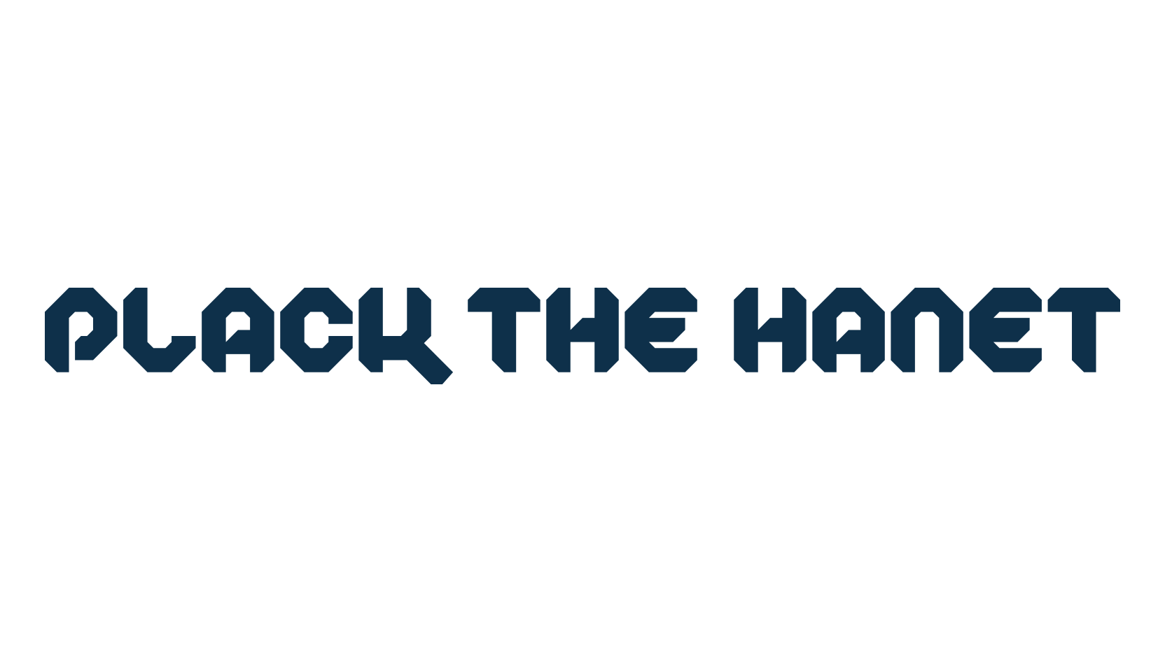 Plack the Hanet, techno sci-fi font preview
