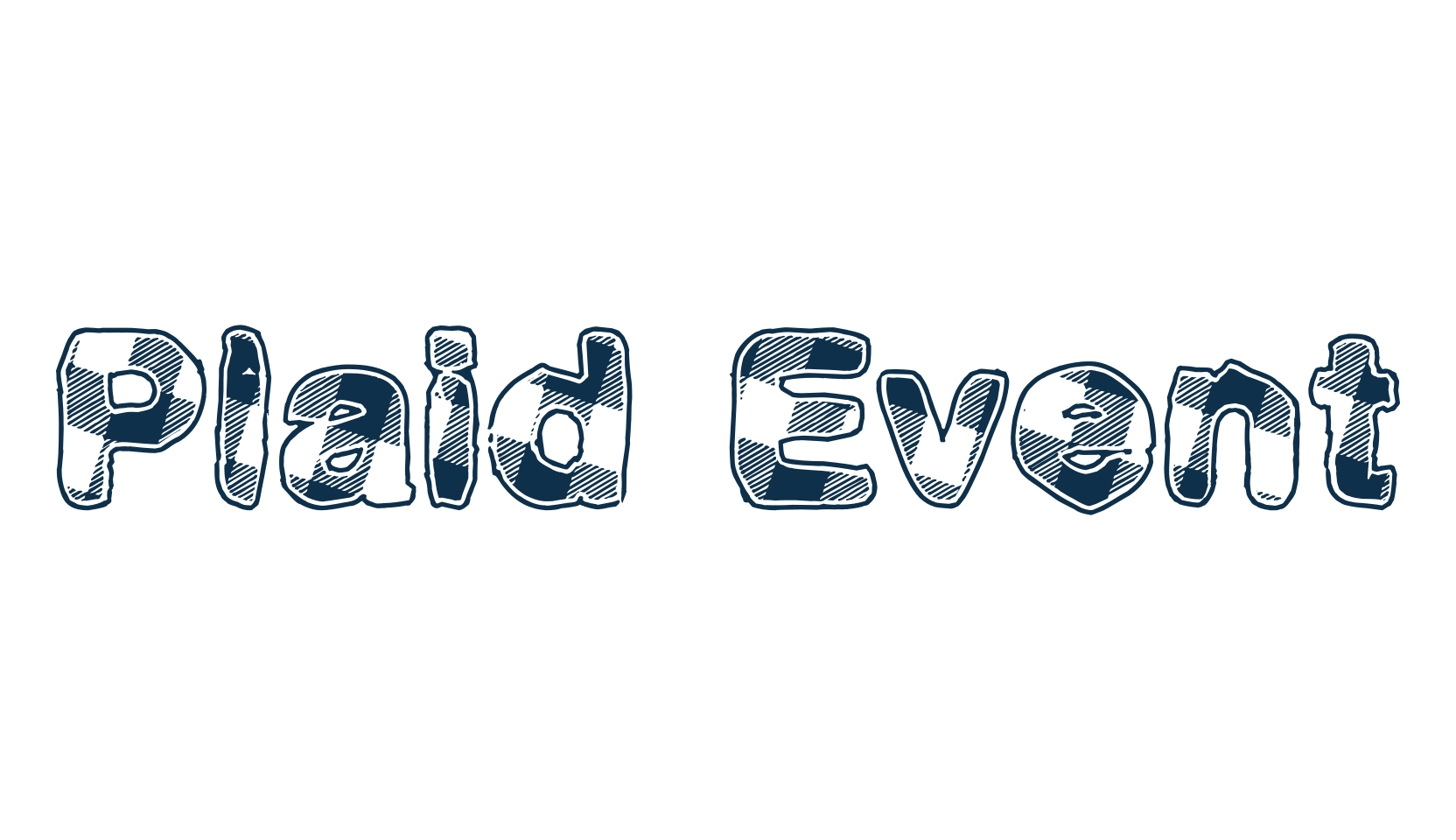 Plaid Event, fancy decorative font preview