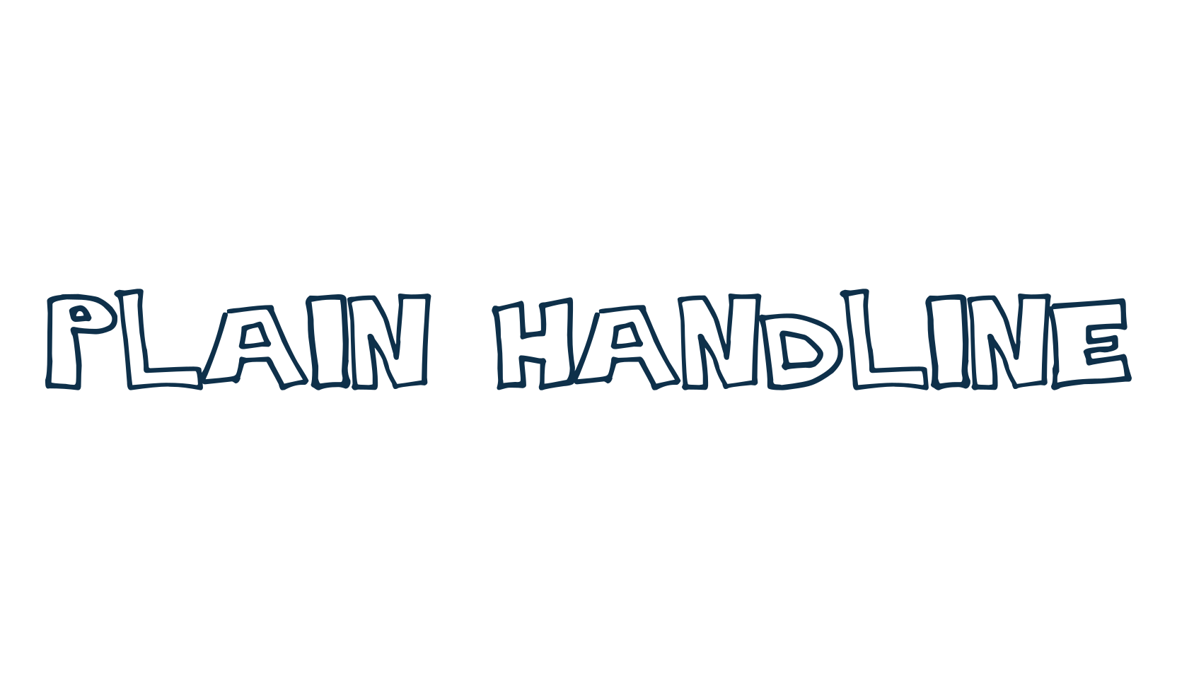 Plain Handline, fancy cartoon decorative font preview