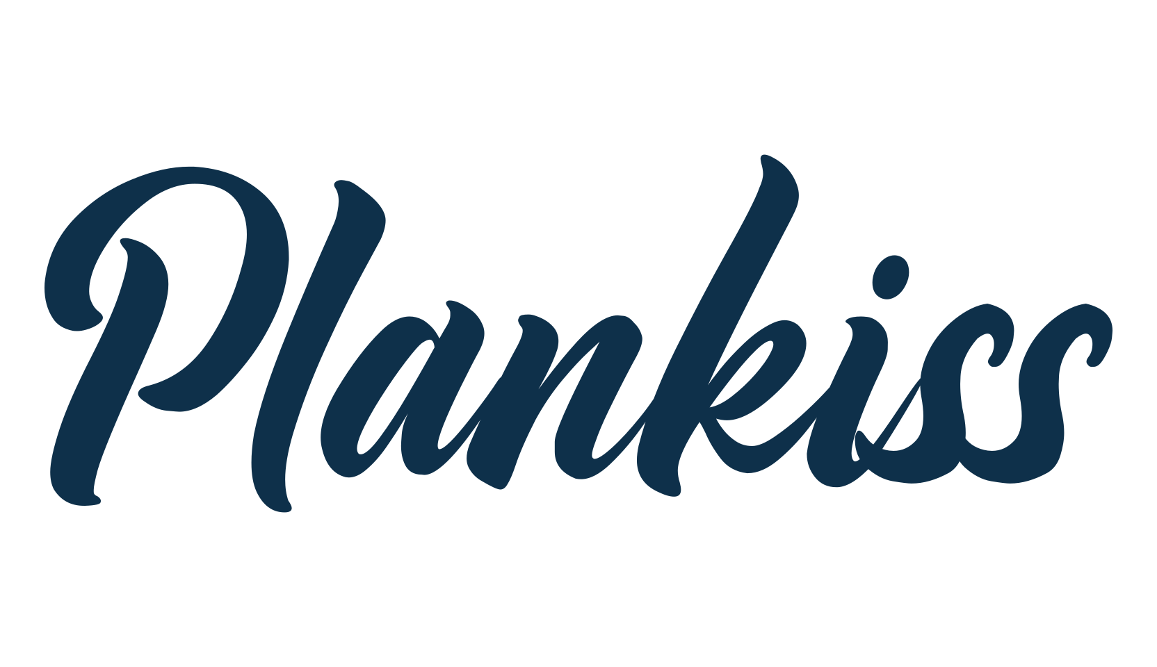 Plankiss, calligraphy font preview