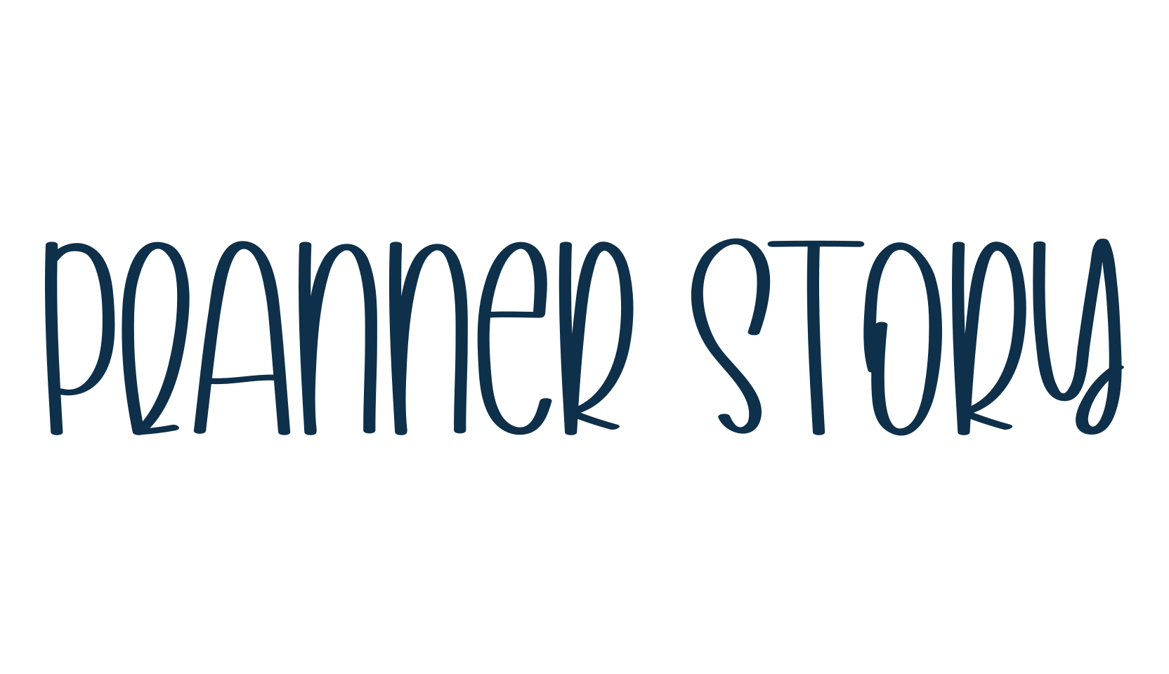 Planner Story, handwriting font preview