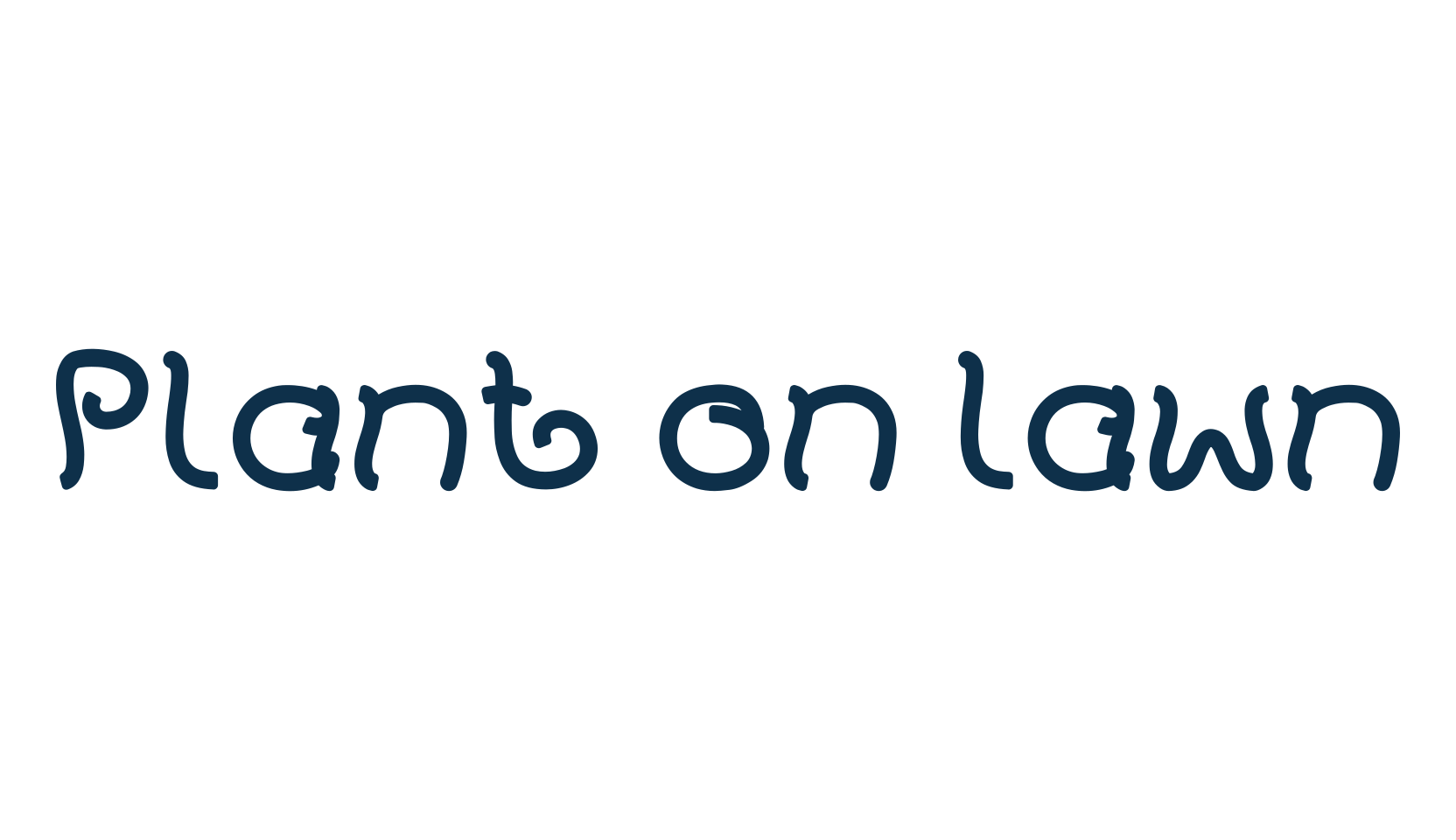 Plant on lawn, fancy various decorative script calligraphy font preview