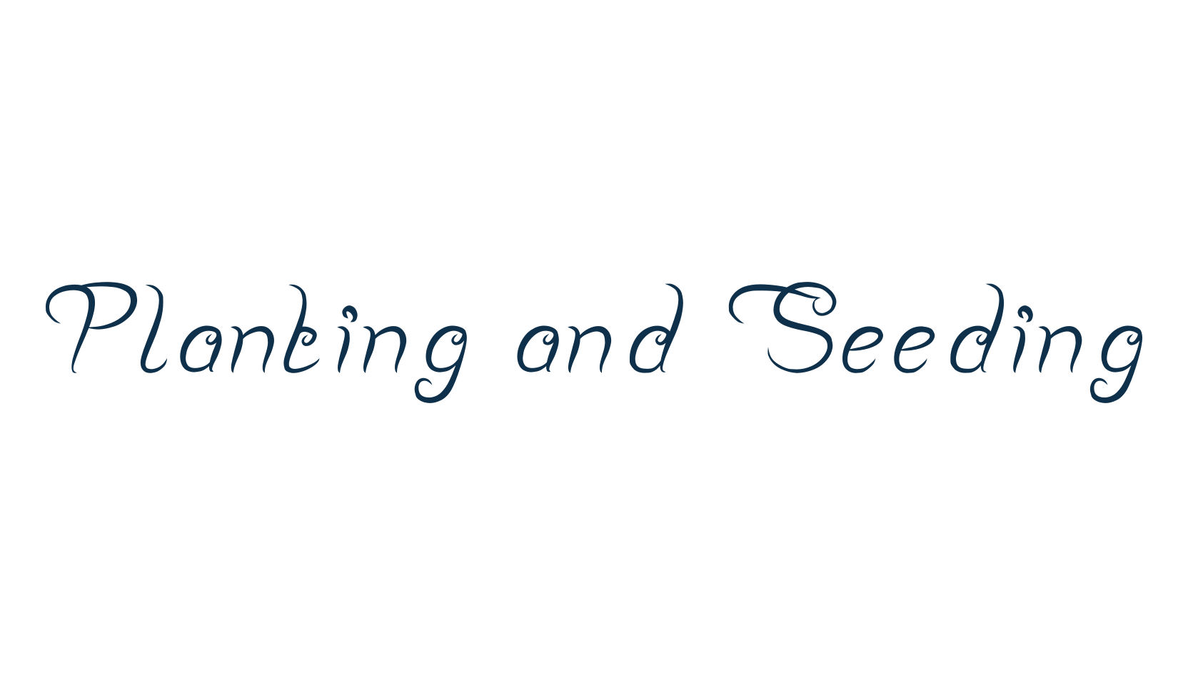 Planting and Seeding, fancy decorative font preview