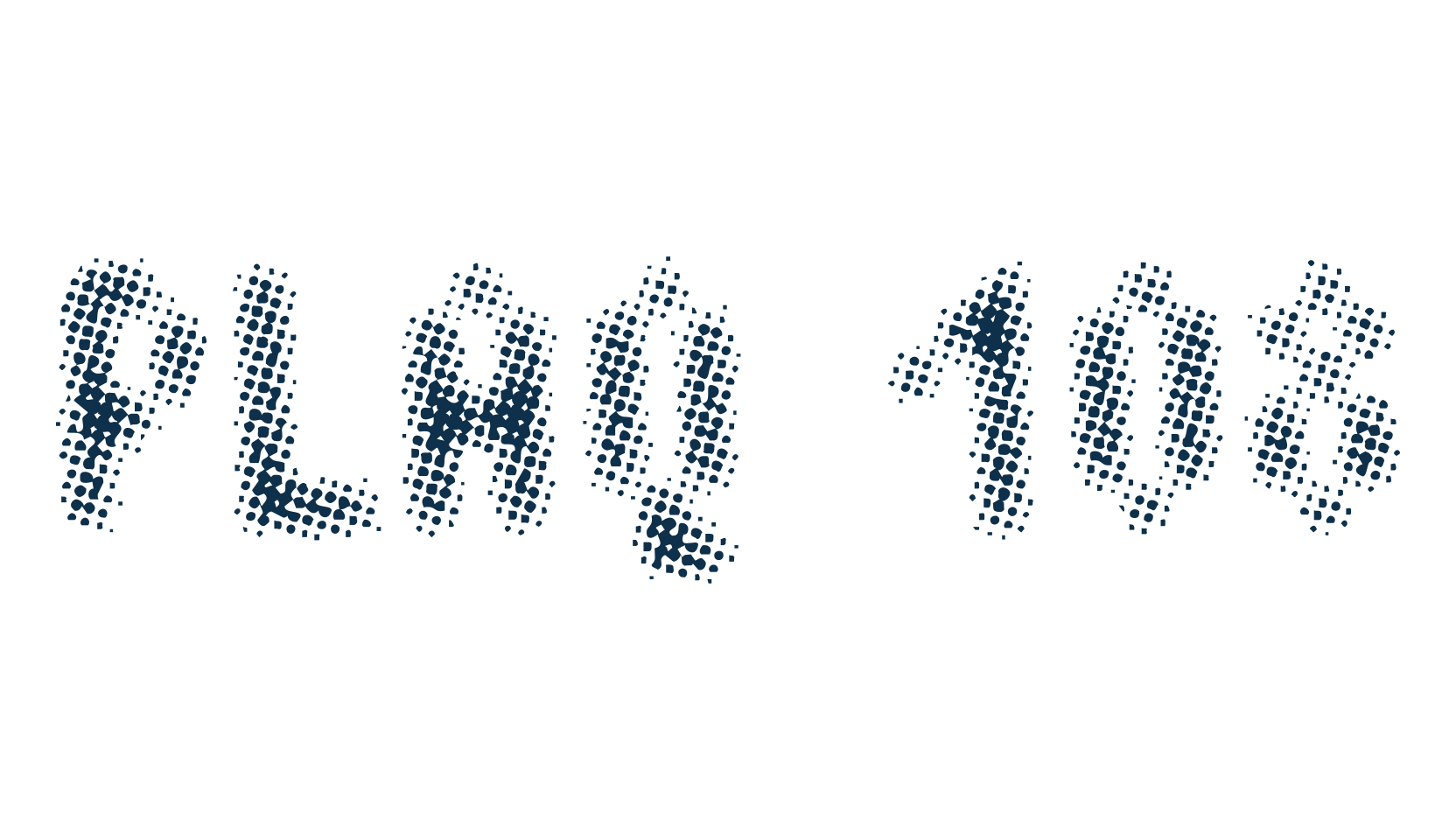 Plaq 108, distorted font preview