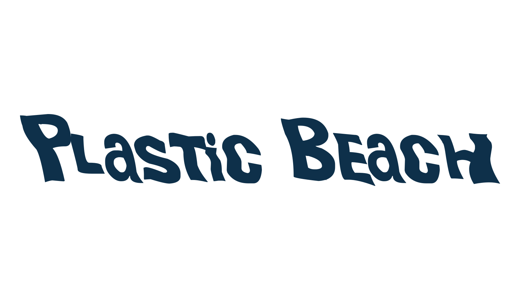 Plastic Beach, distorted font preview