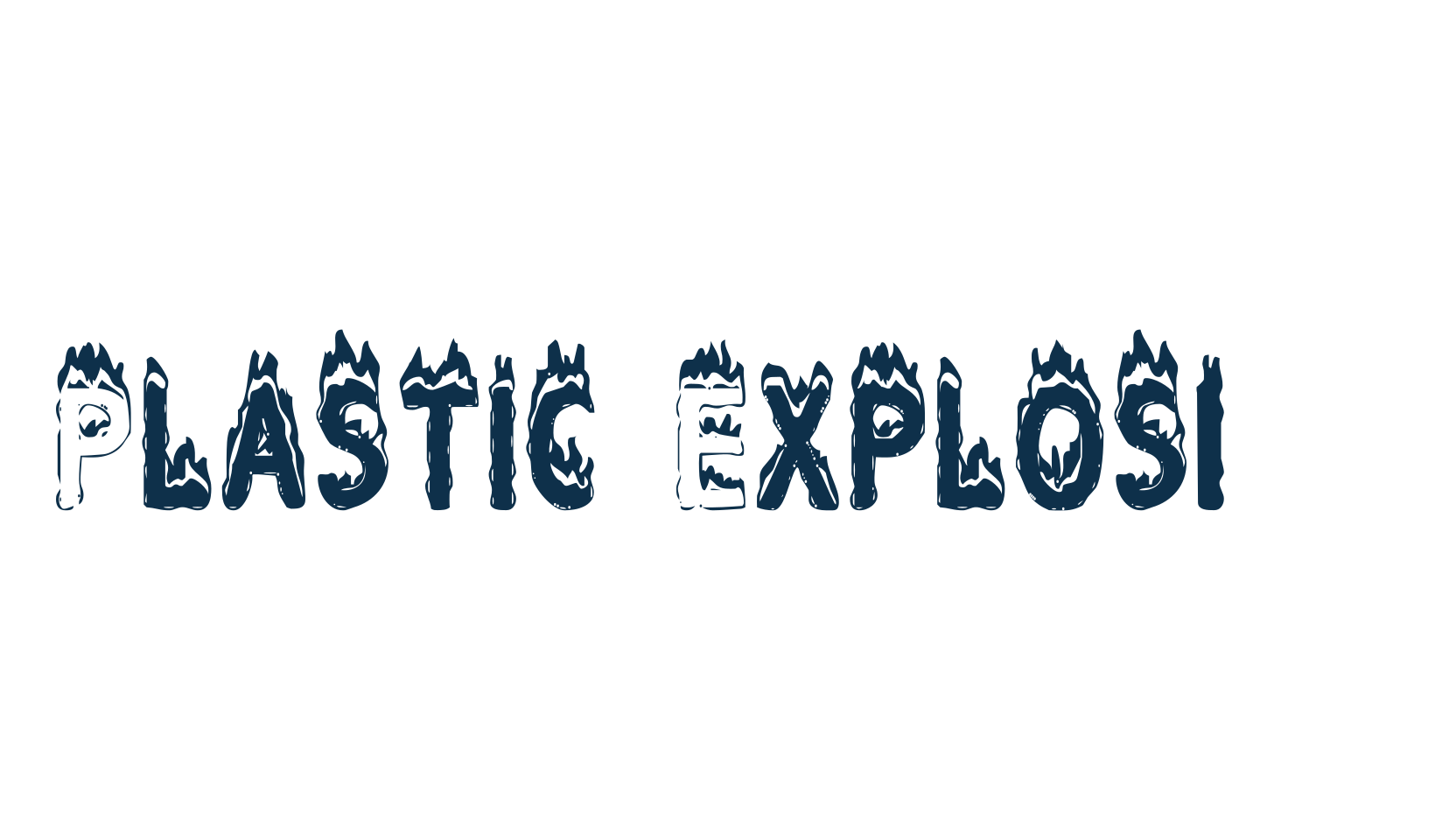 Plastic Explosive, fire, ice font preview