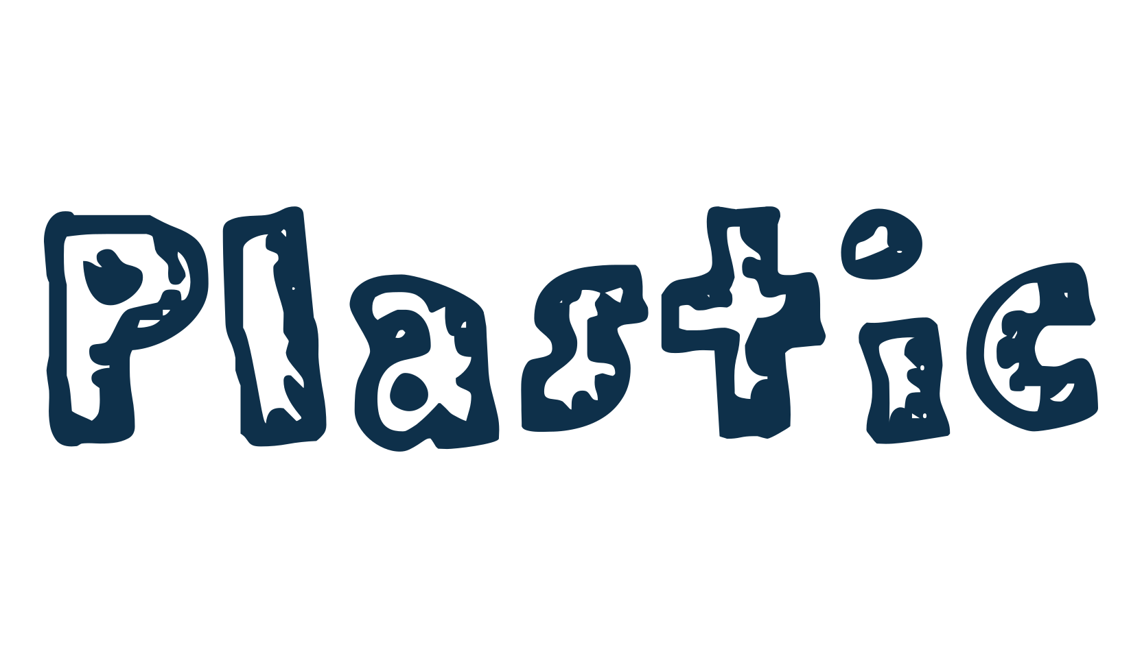 Plastic (plastic), fancy cartoon decorative font preview