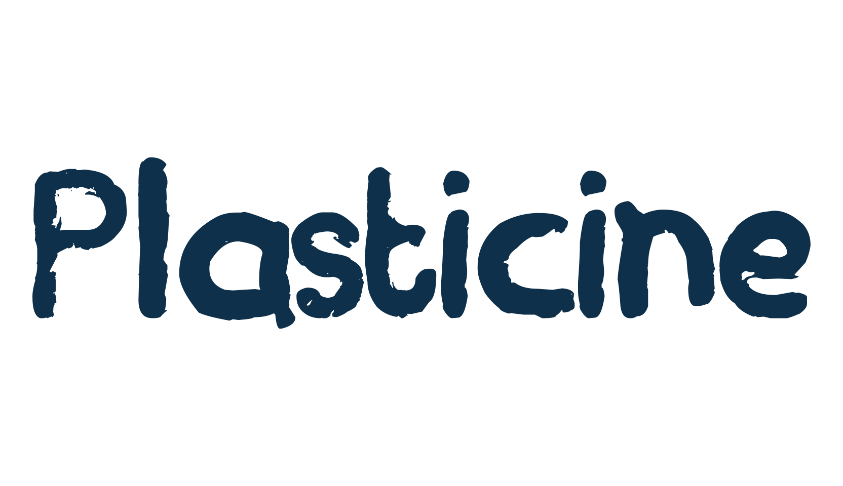 Plasticine, fancy eroded decorative font preview