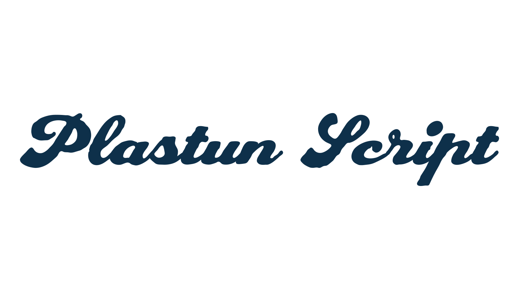Plastun Script, old school font preview