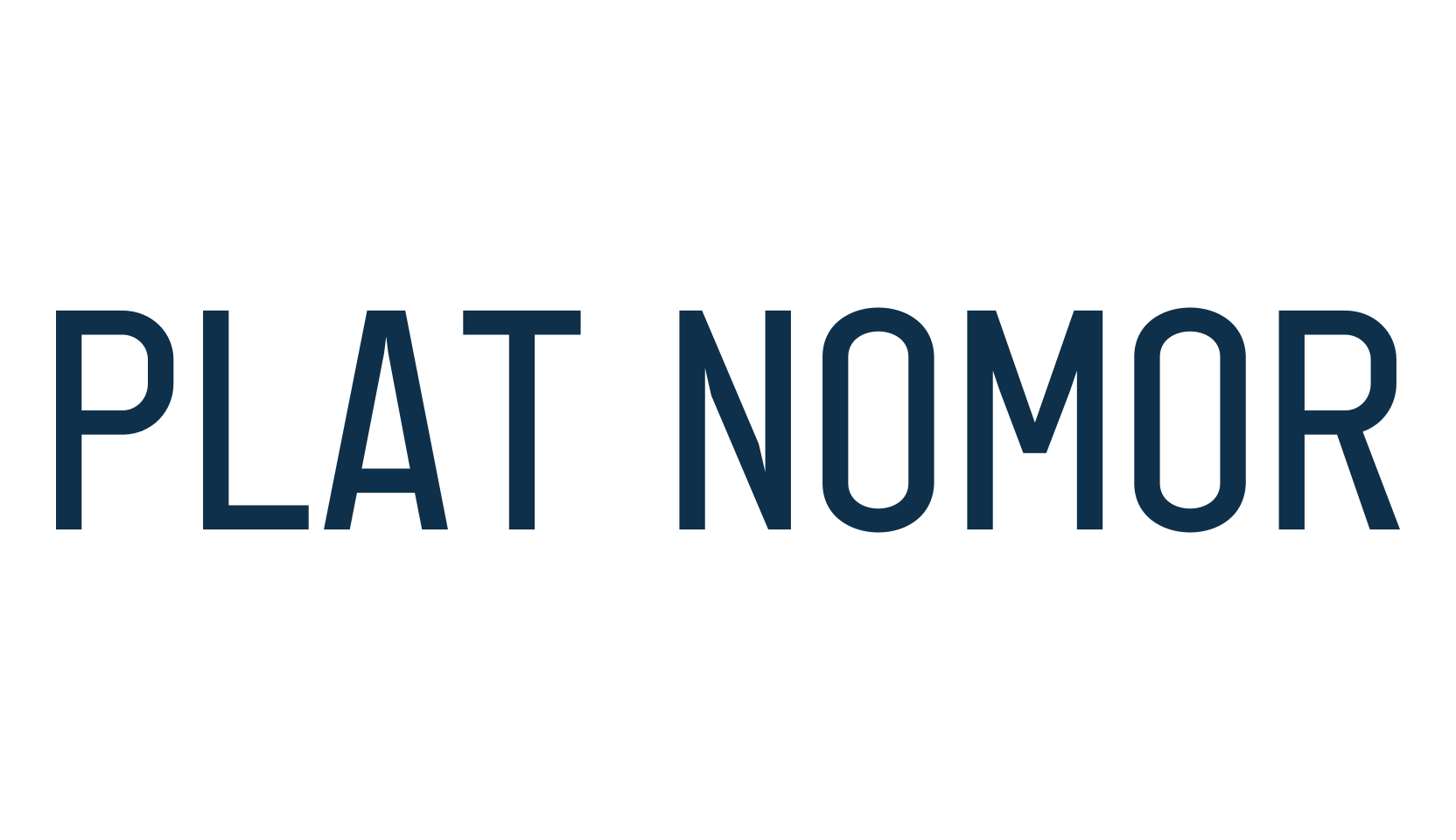 Plat Nomor, sans serif font preview
