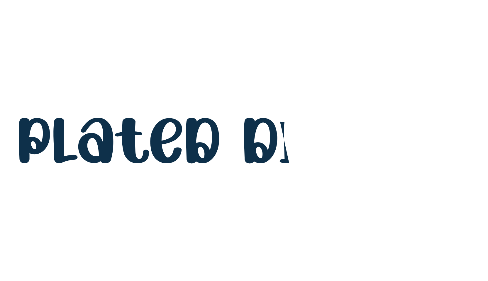 Plated Display, various font preview