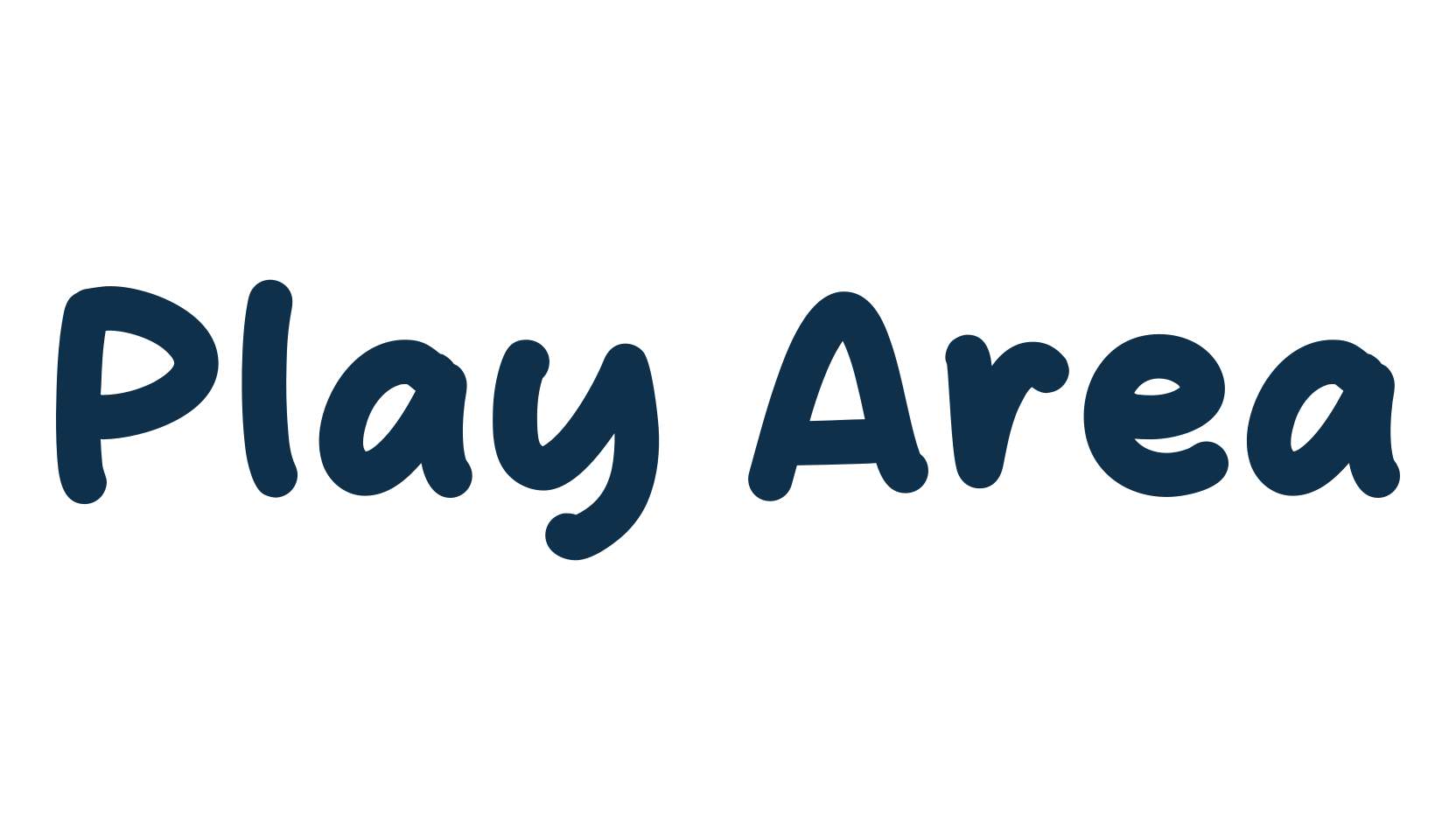 Play Area, handwriting font preview