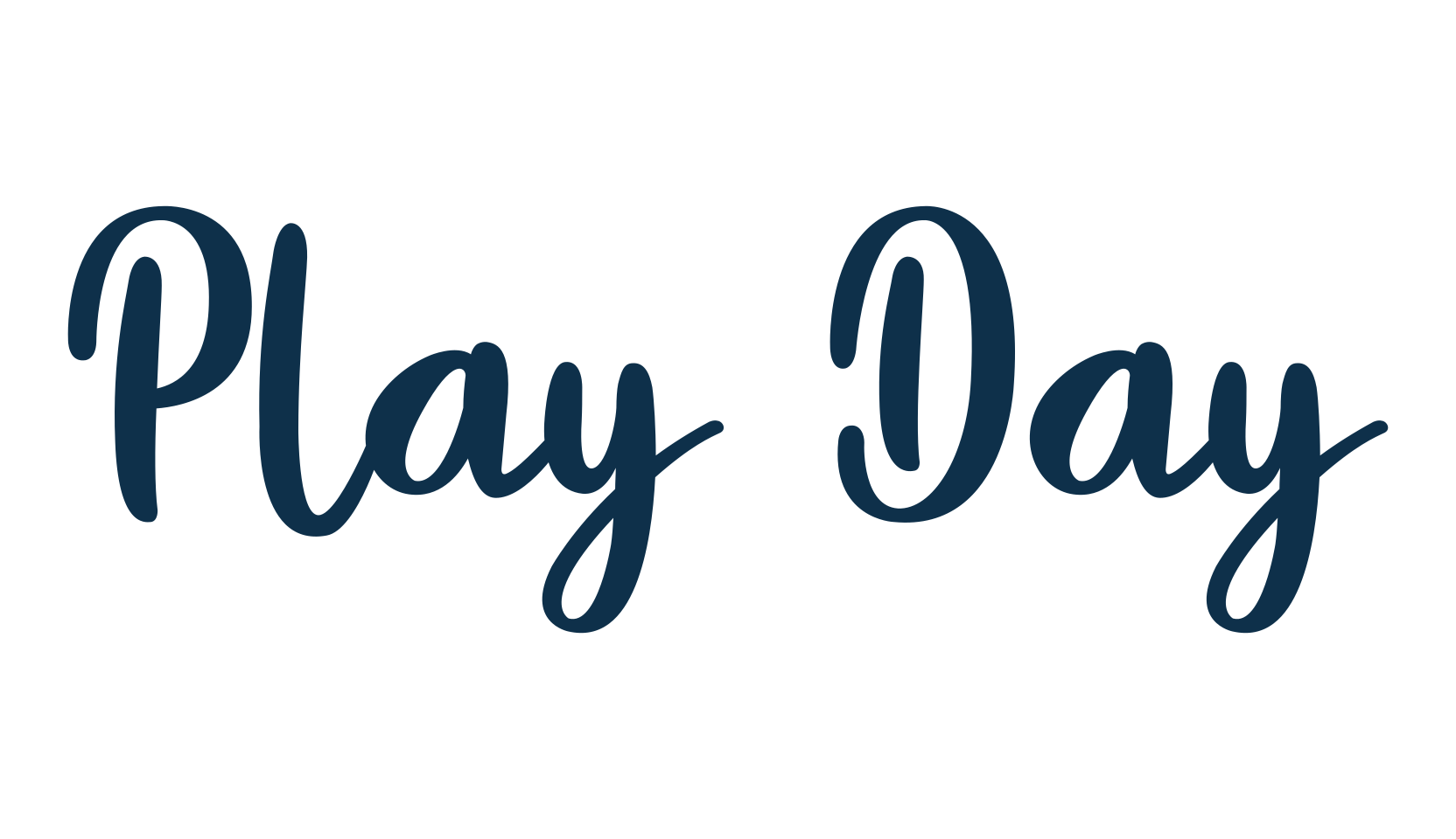 Play Day, handwriting font preview