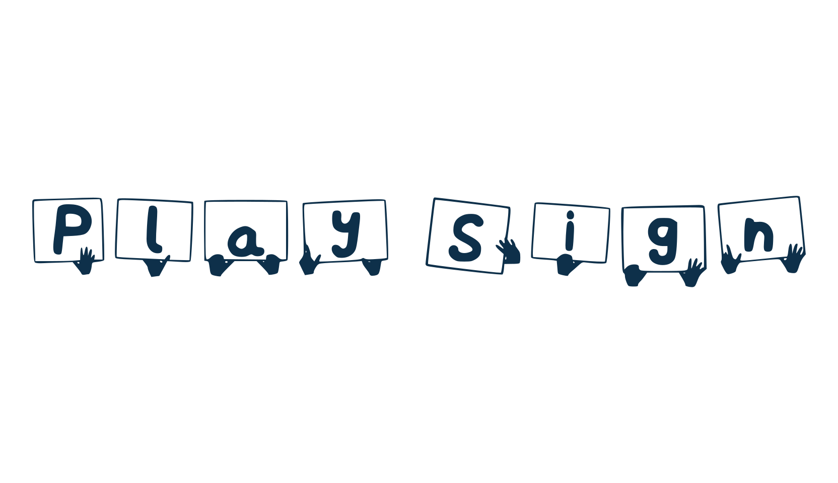 Play Sign, decorative font preview