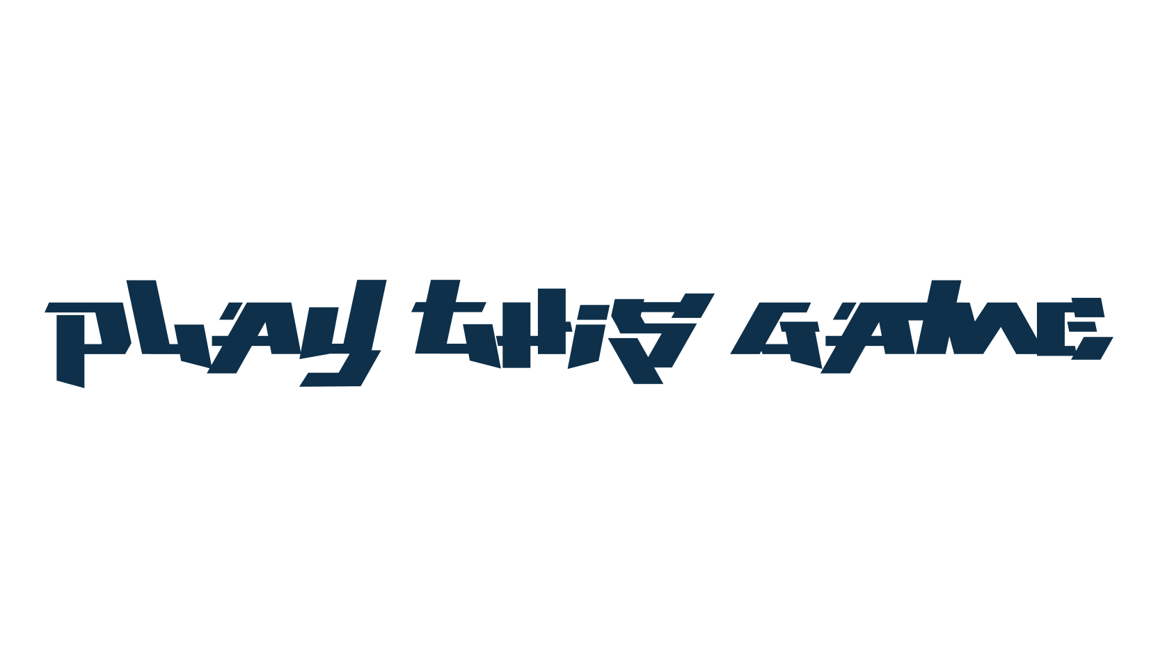 Play This Game, sci-fi font preview