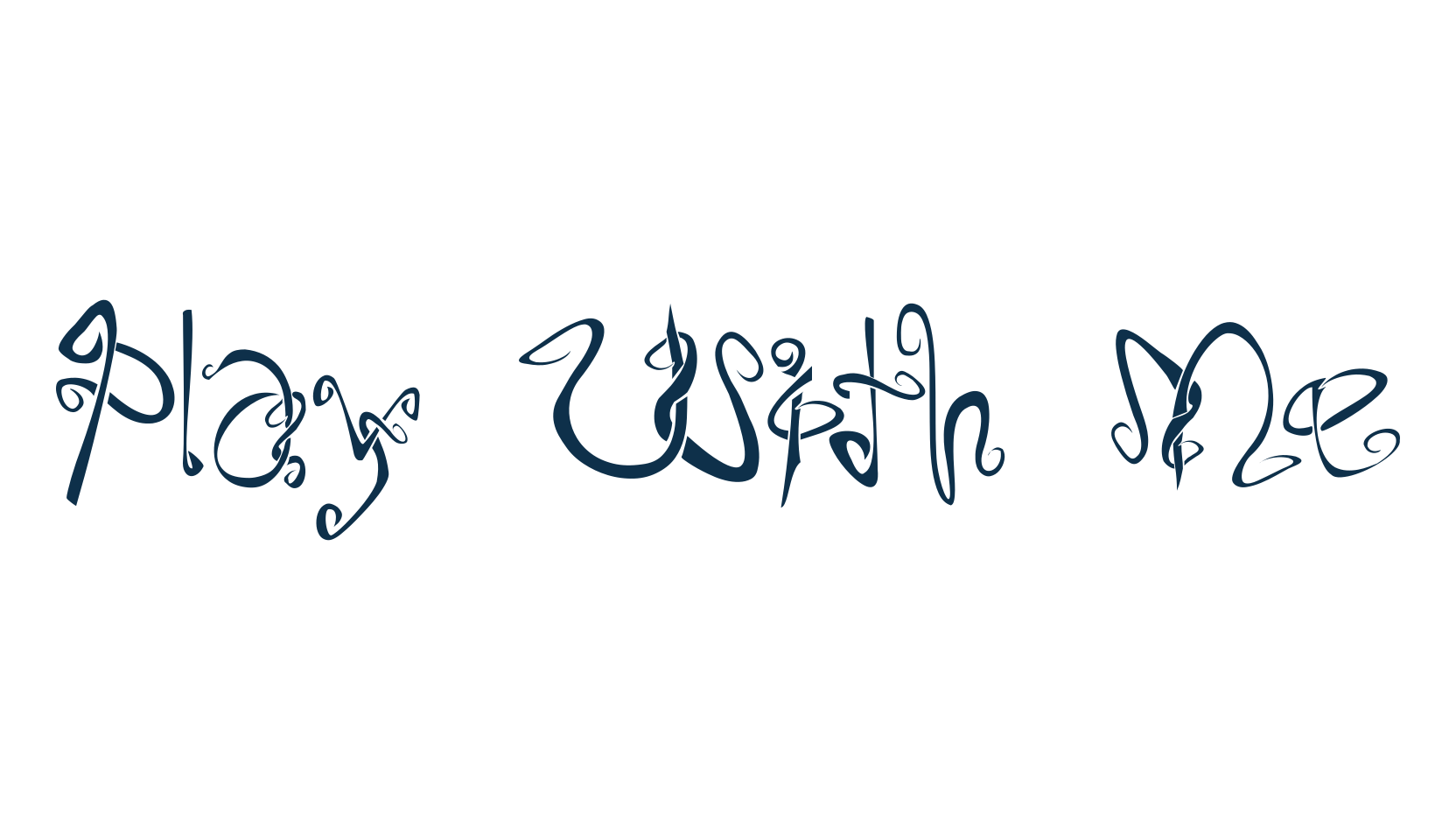 Play With Me, fancy curly decorative font preview
