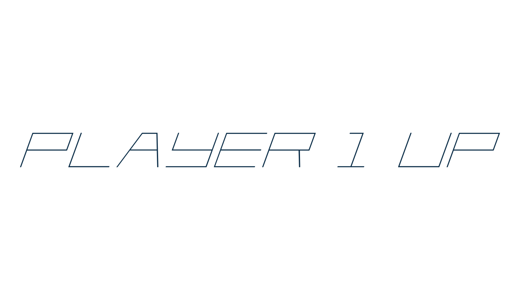 Player 1 Up, square font preview