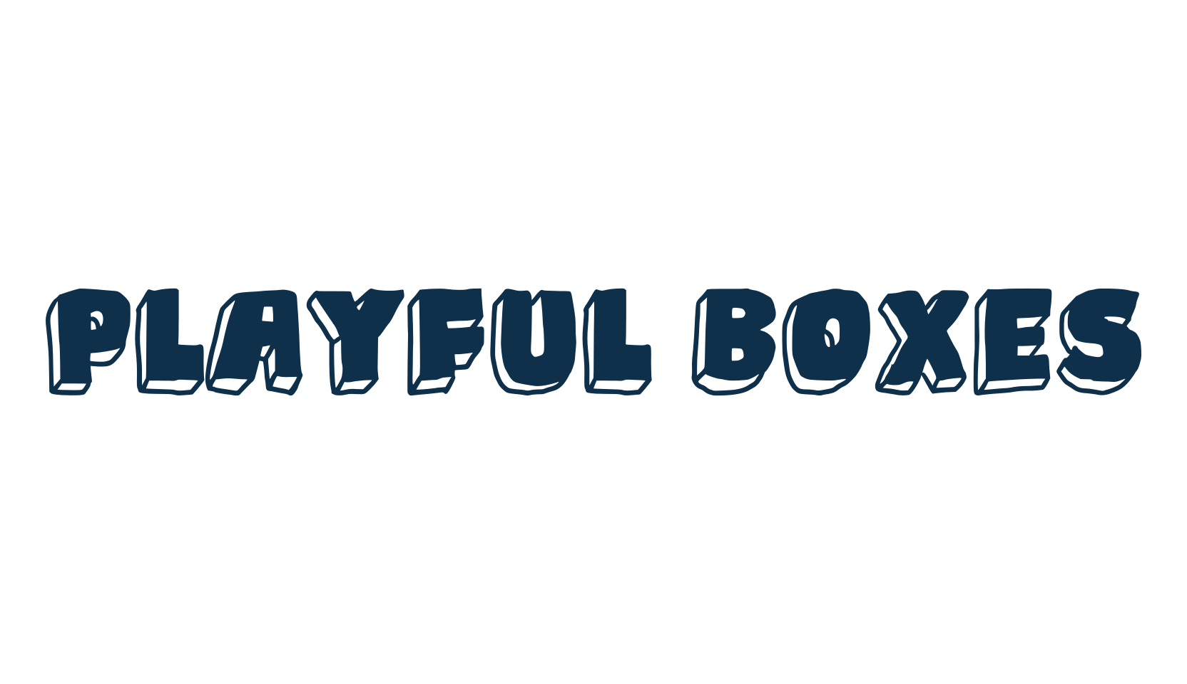Playful Boxes, cartoon font preview