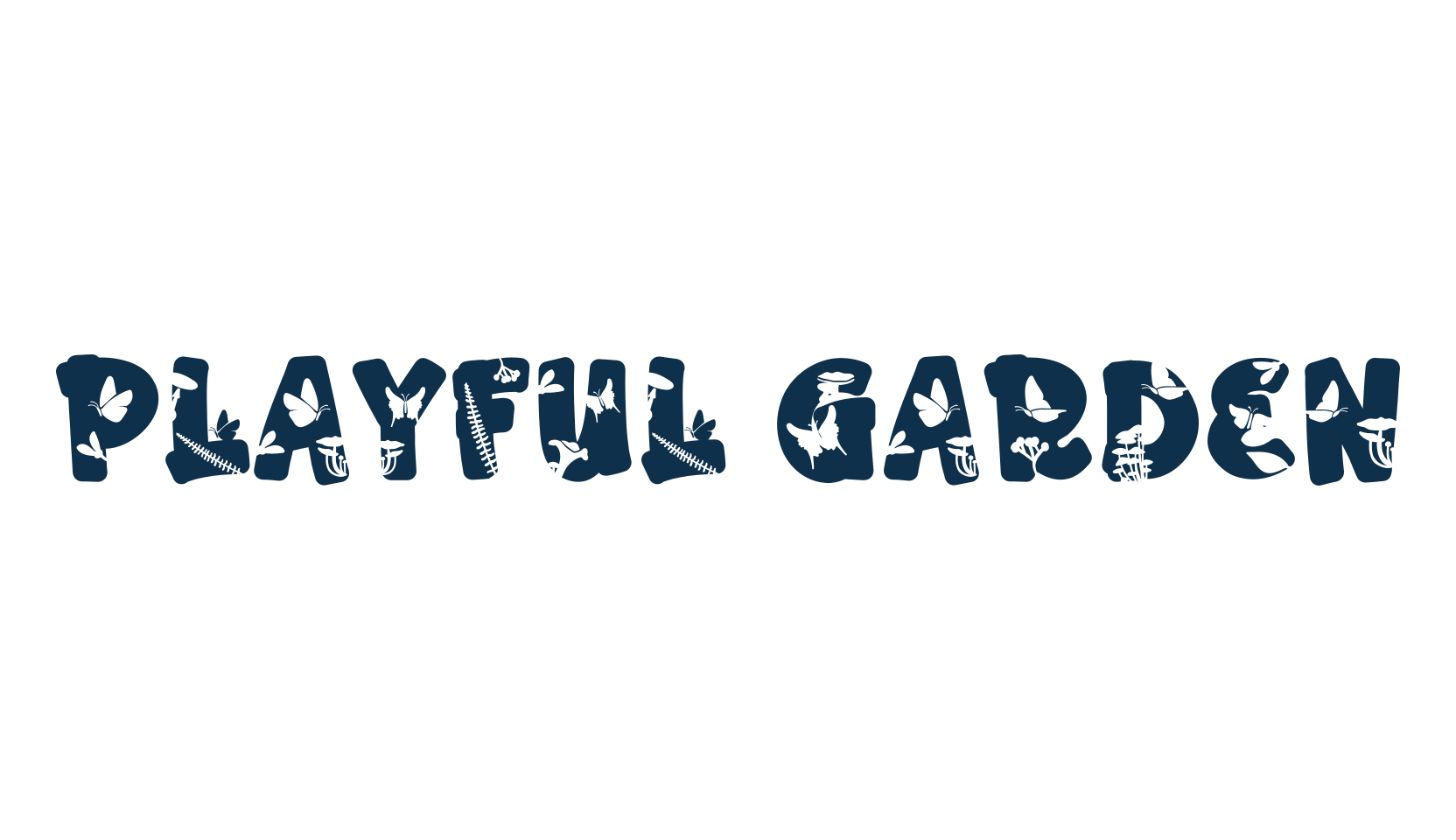 Playful Garden, decorative font preview