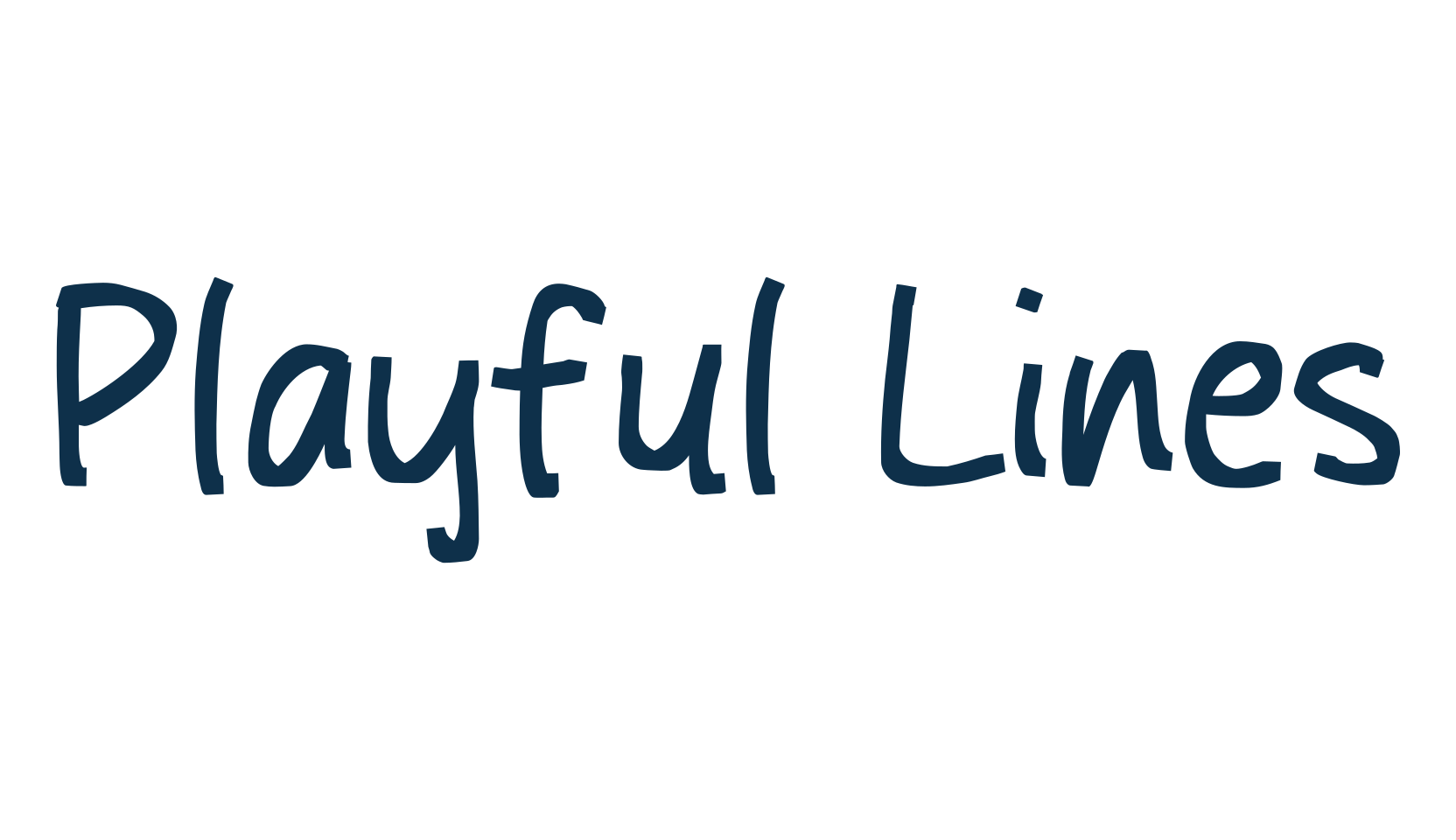 Playful Lines, handwriting font preview
