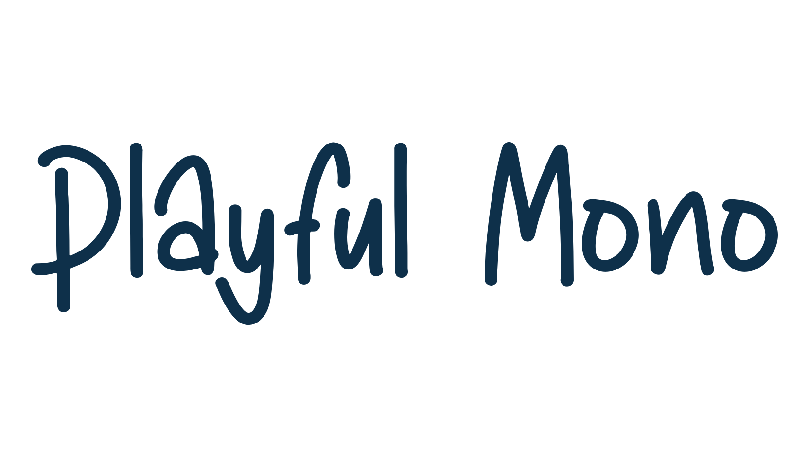Playful Mono, handwriting font preview