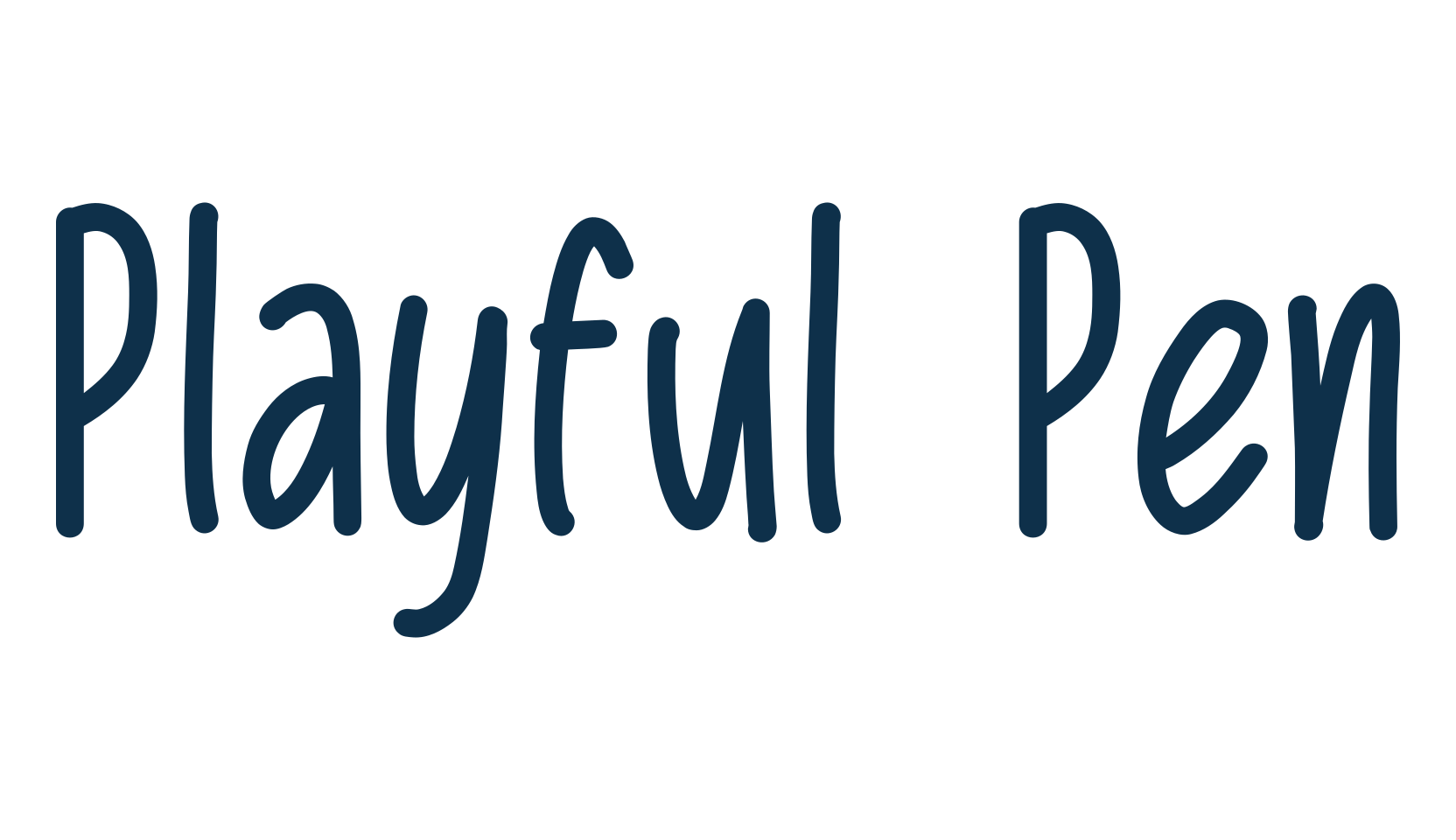 Playful Pen, script handwritten fancy decorative calligraphy font preview