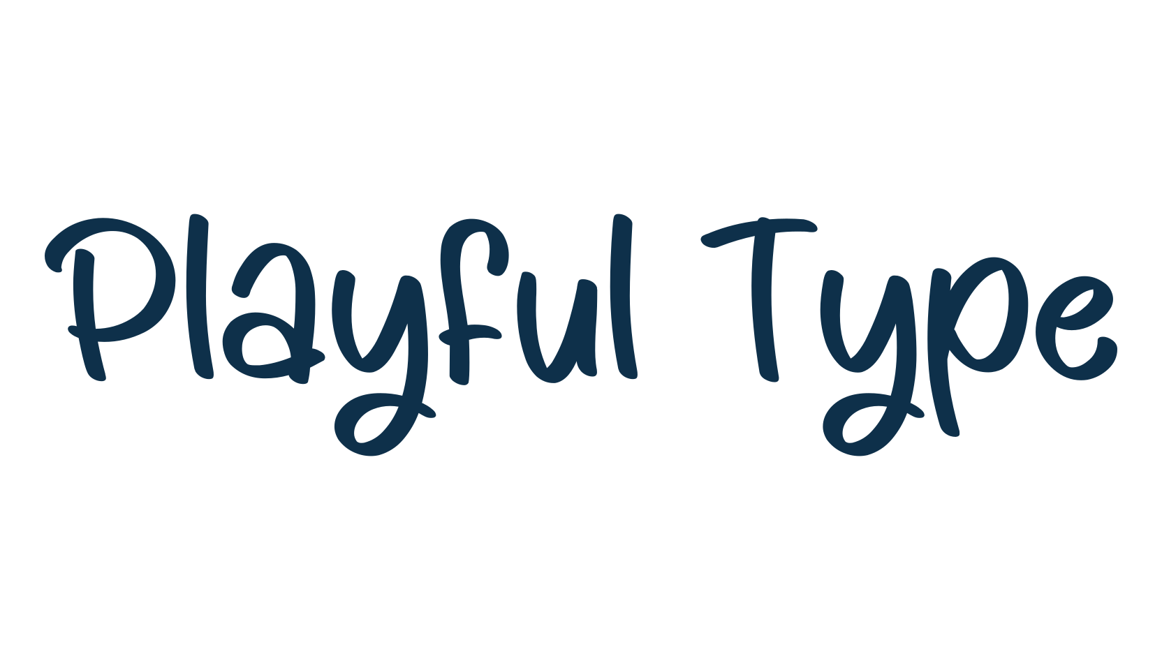 Playful Type, handwriting font preview