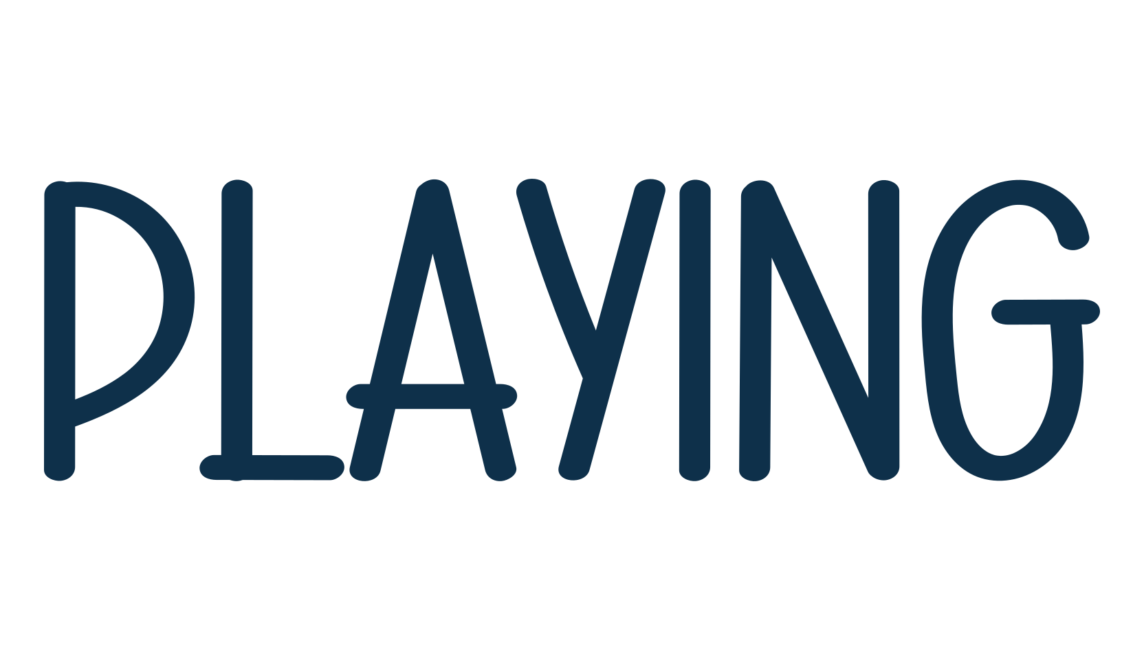 Playing, handwriting font preview