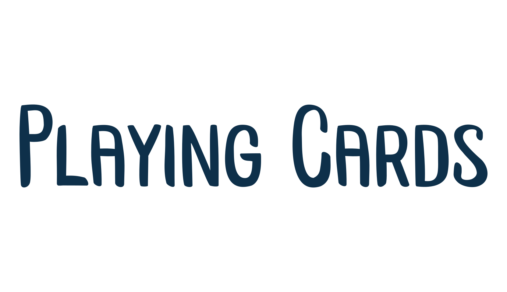 Playing Cards, fancy cartoon decorative font preview