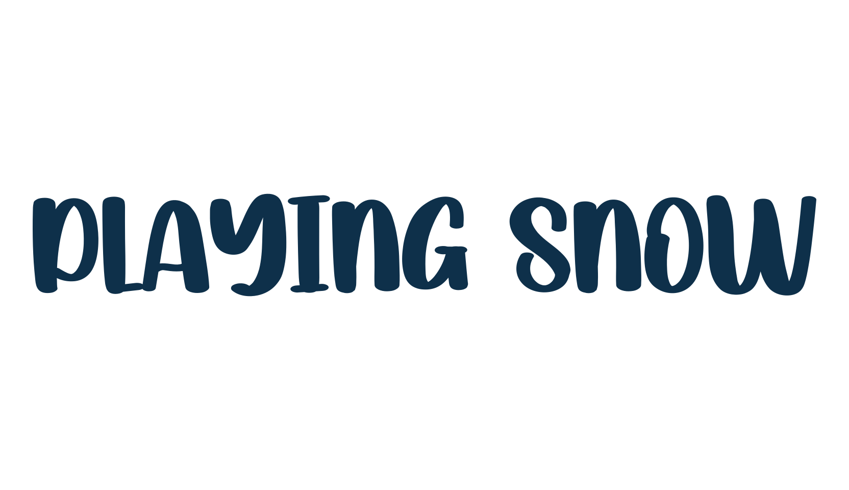 Playing Snow, handwriting font preview