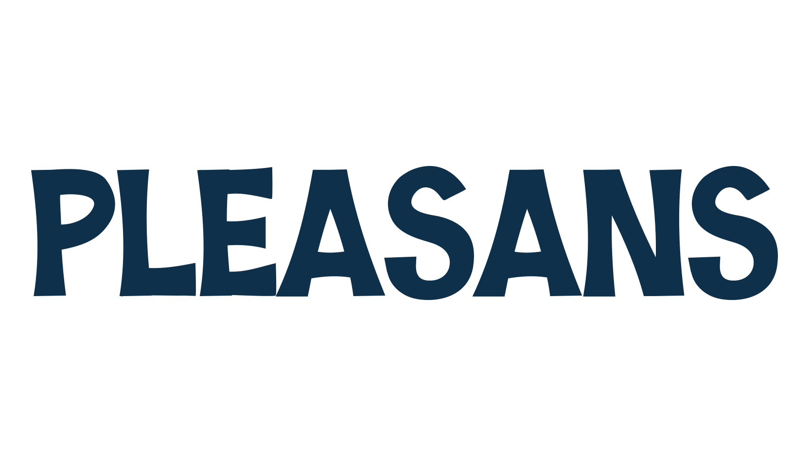 Pleasans, fancy cartoon decorative font preview