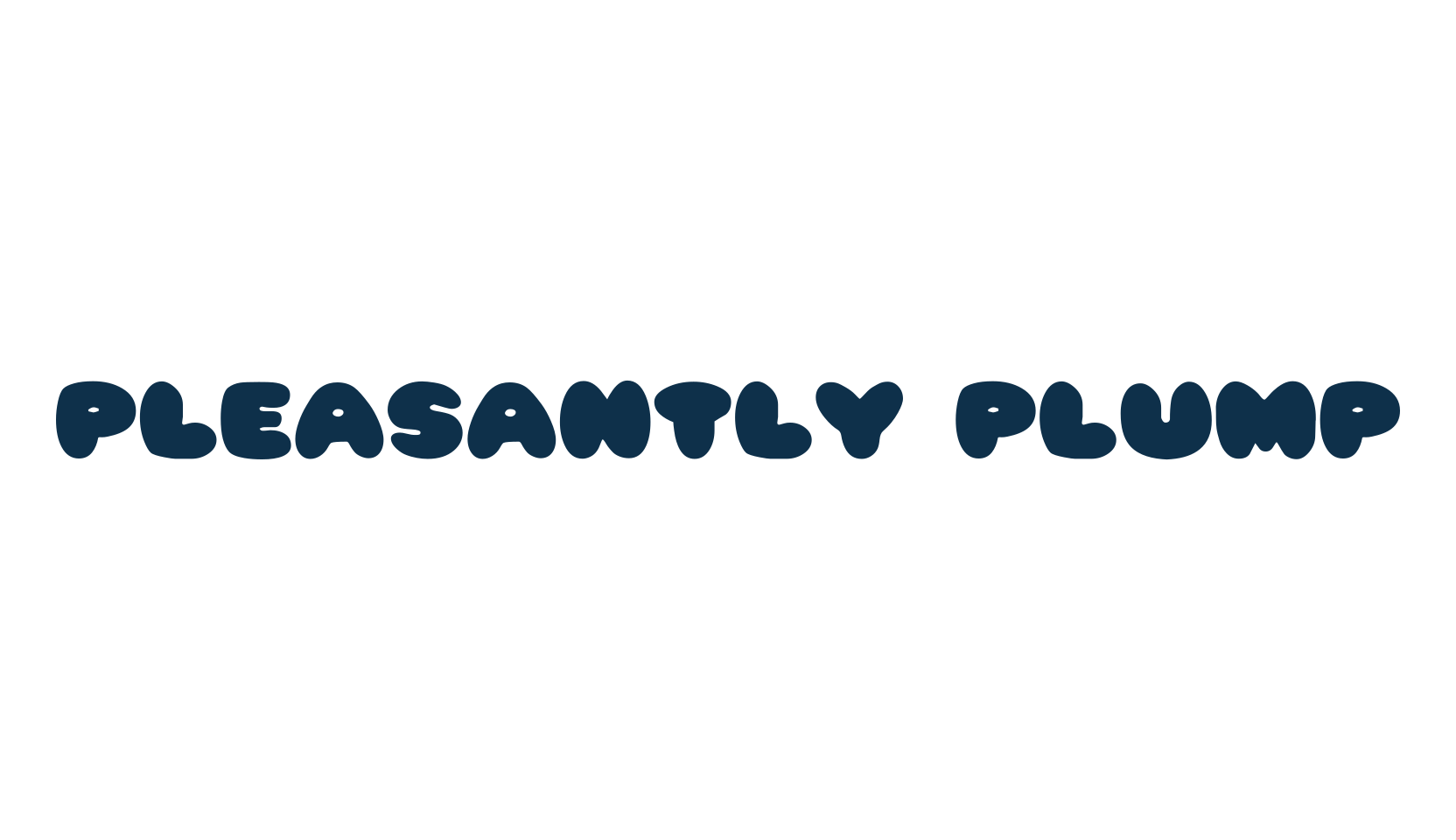 Pleasantly Plump, cartoon font preview